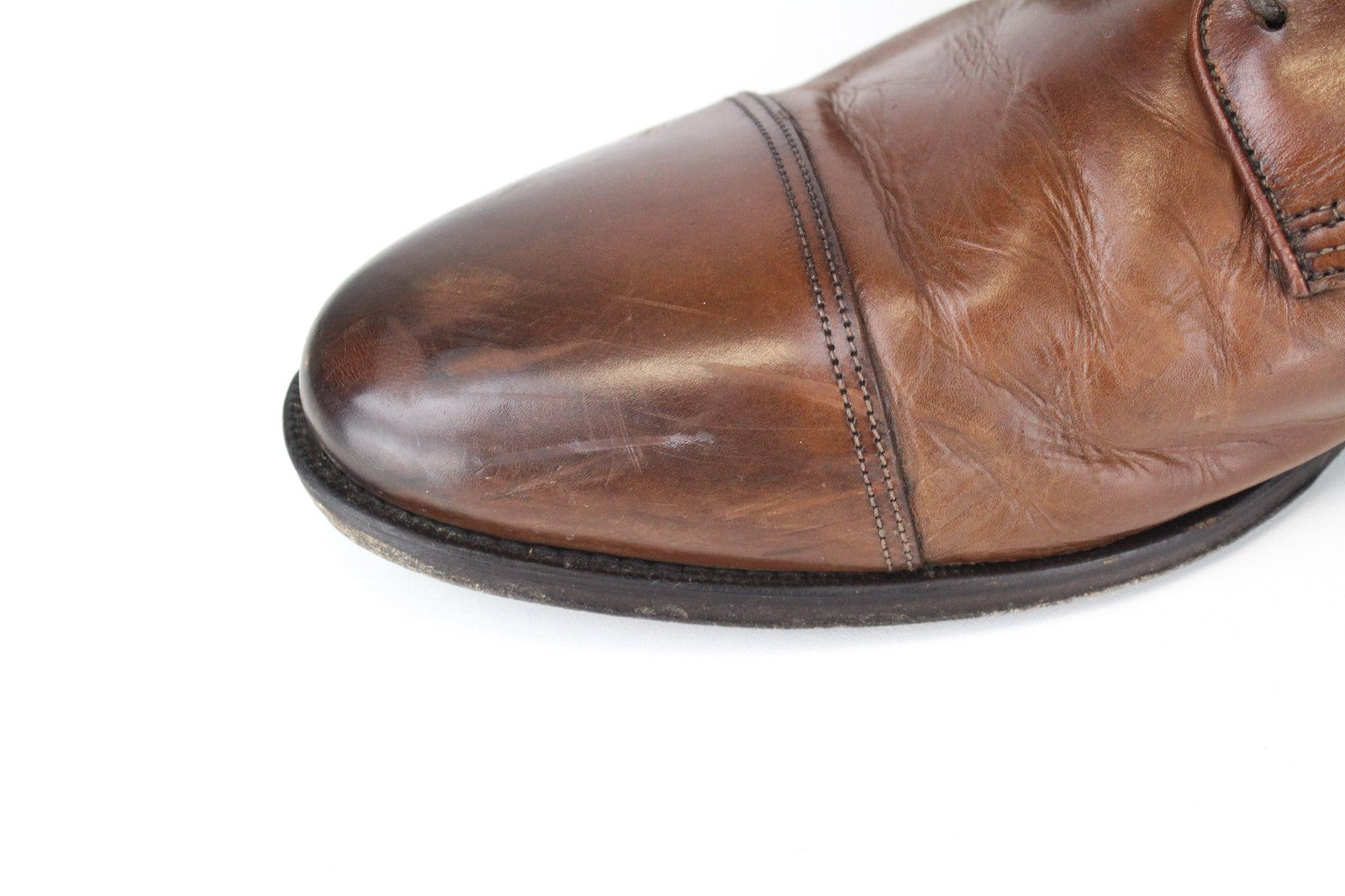 SUITSUPPLY Men Formal Shoes EU43.5 Mid Brown Pure Calf Leather Derby Lace-Ups