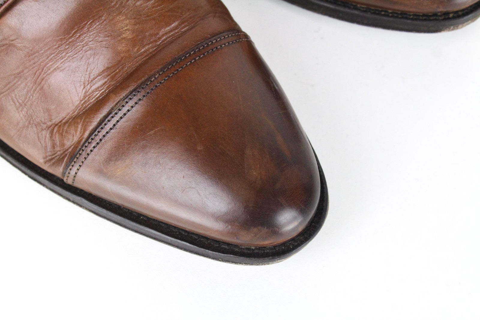 SUITSUPPLY Men Formal Shoes EU43.5 Mid Brown Pure Calf Leather Derby Lace-Ups