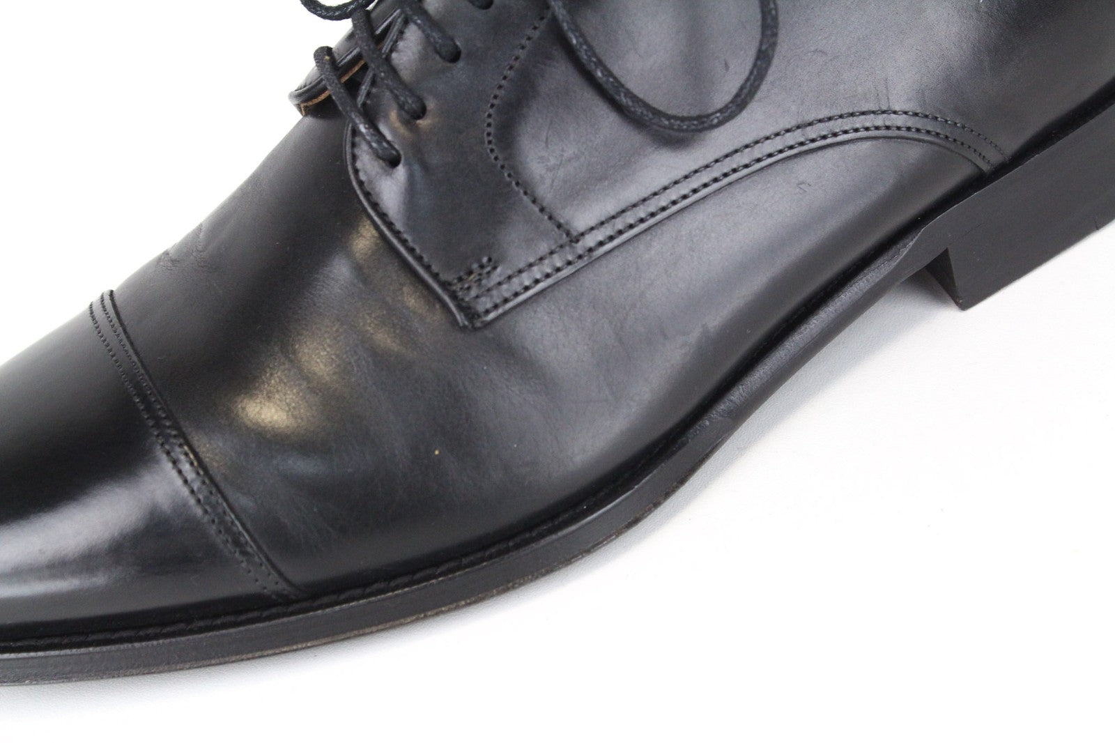 SUITSUPPLY Men Formal Shoes EU39.5 Black Calf Leather Classic Blake-Stitched