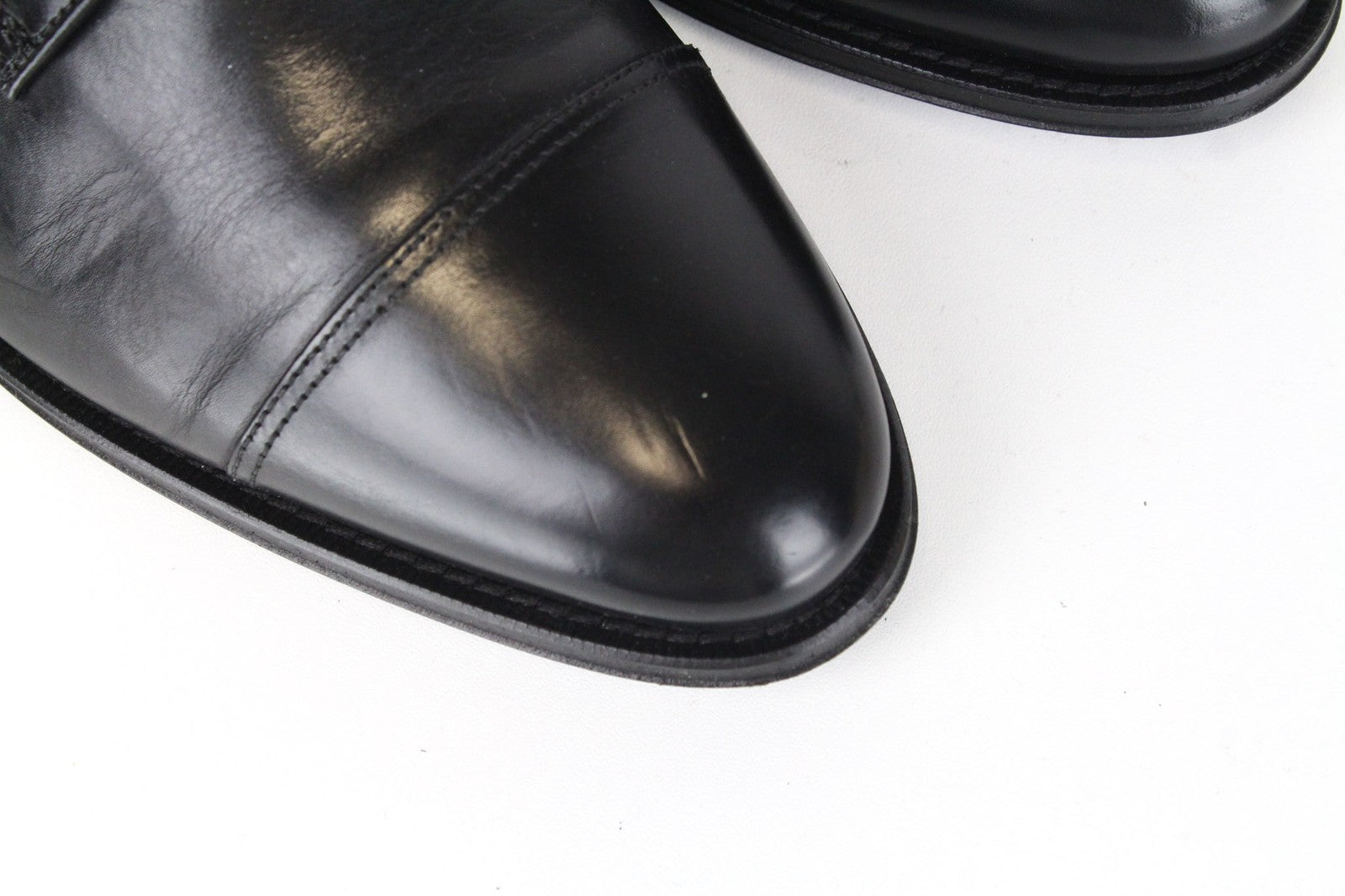 SUITSUPPLY Men Formal Shoes EU39.5 Black Calf Leather Classic Blake-Stitched