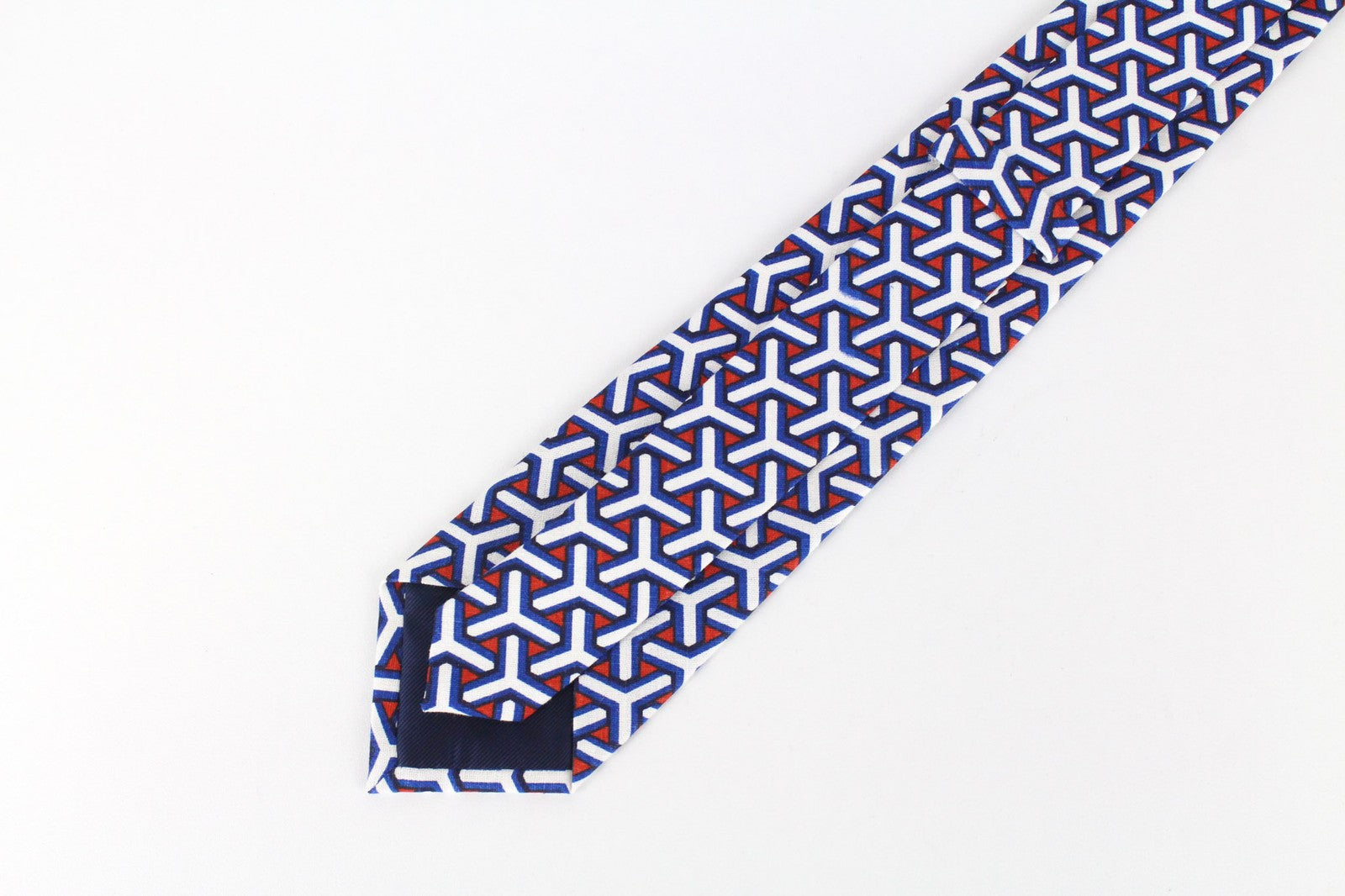 SUITSUPPLY Men Tie 148 x 8 cm Linen Cotton Blend Blue Formal Knit Graphic Print