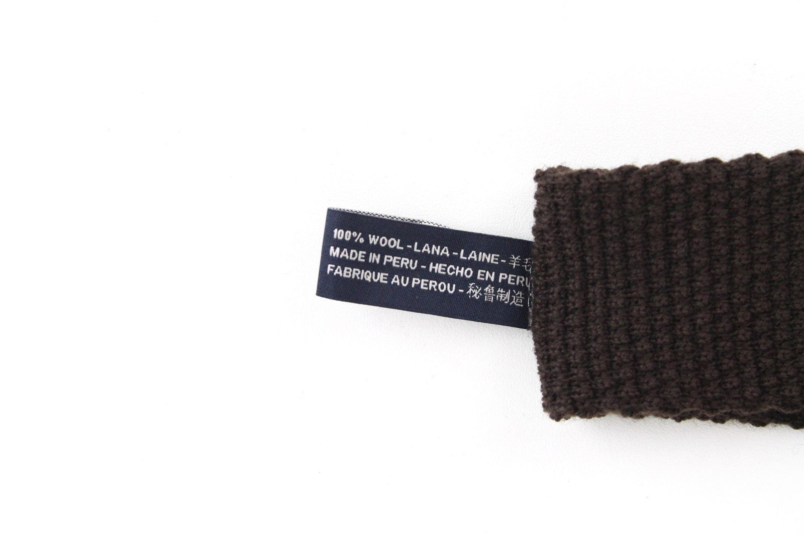 SUITSUPPLY Men Tie ~150 x 6.5 cm Brown Formal Knitted Pure Wool Skinny Textured