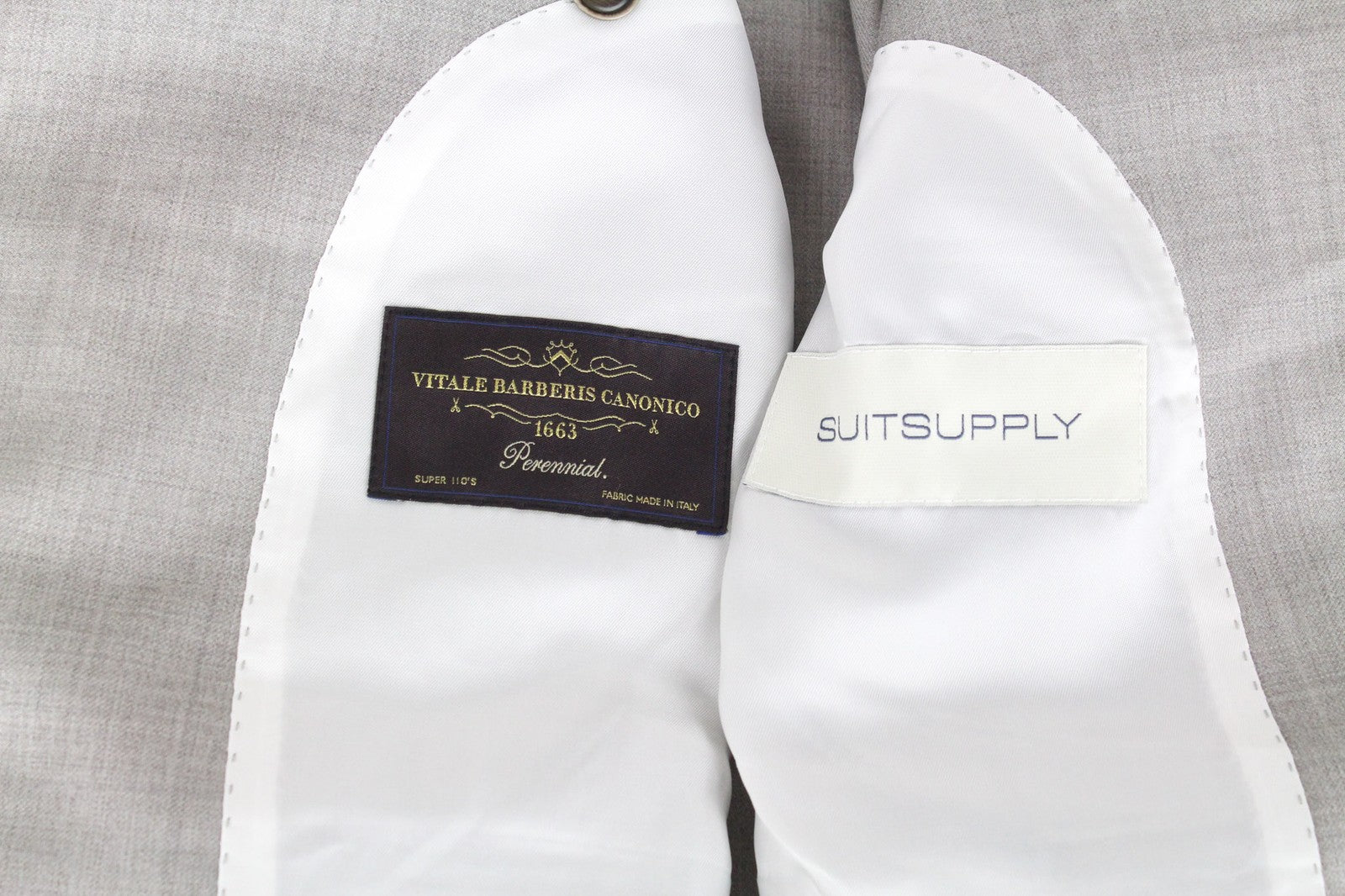 SUITSUPPLY La Spalla Men Suit UK38R Melange Brown 2-Piece Slim Wool Perennial