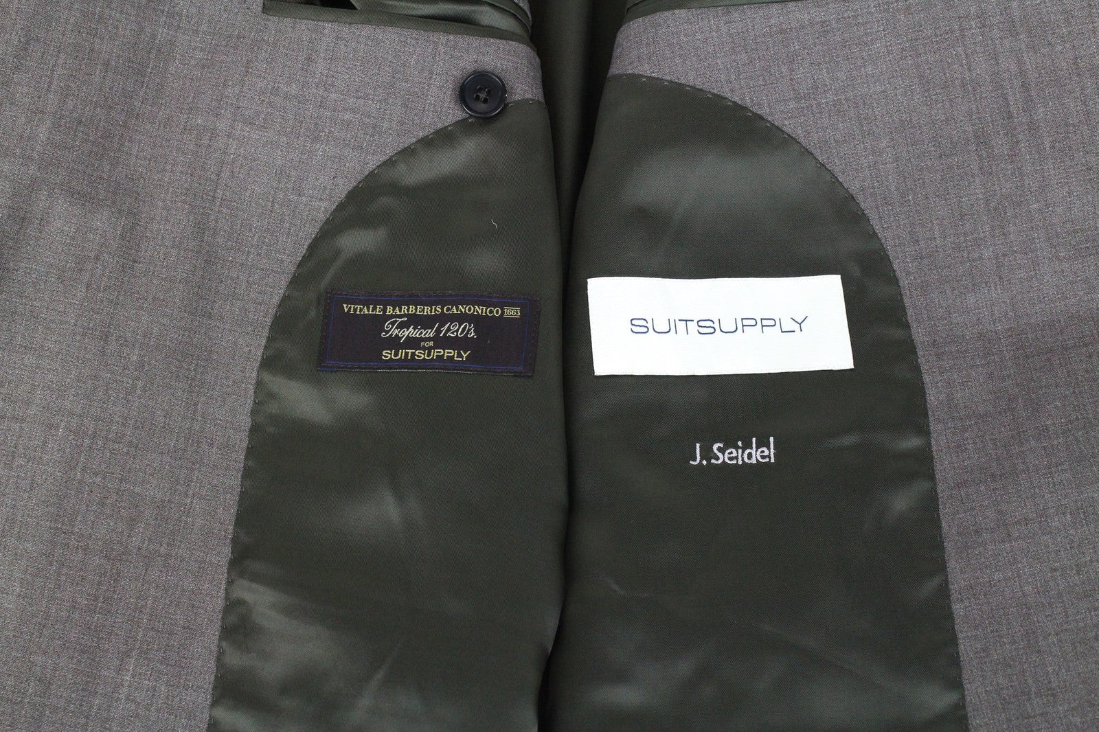 SUITSUPPLY La Spalla Men Suit UK48R Wool Tropical S120 Brown 2Pc Slim Melange