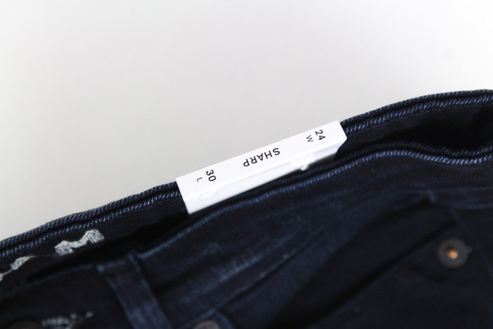 DENHAM Sharp Women Jeans W24/L30 Dark Blue Stretch Skinny Fit Zipped Classic