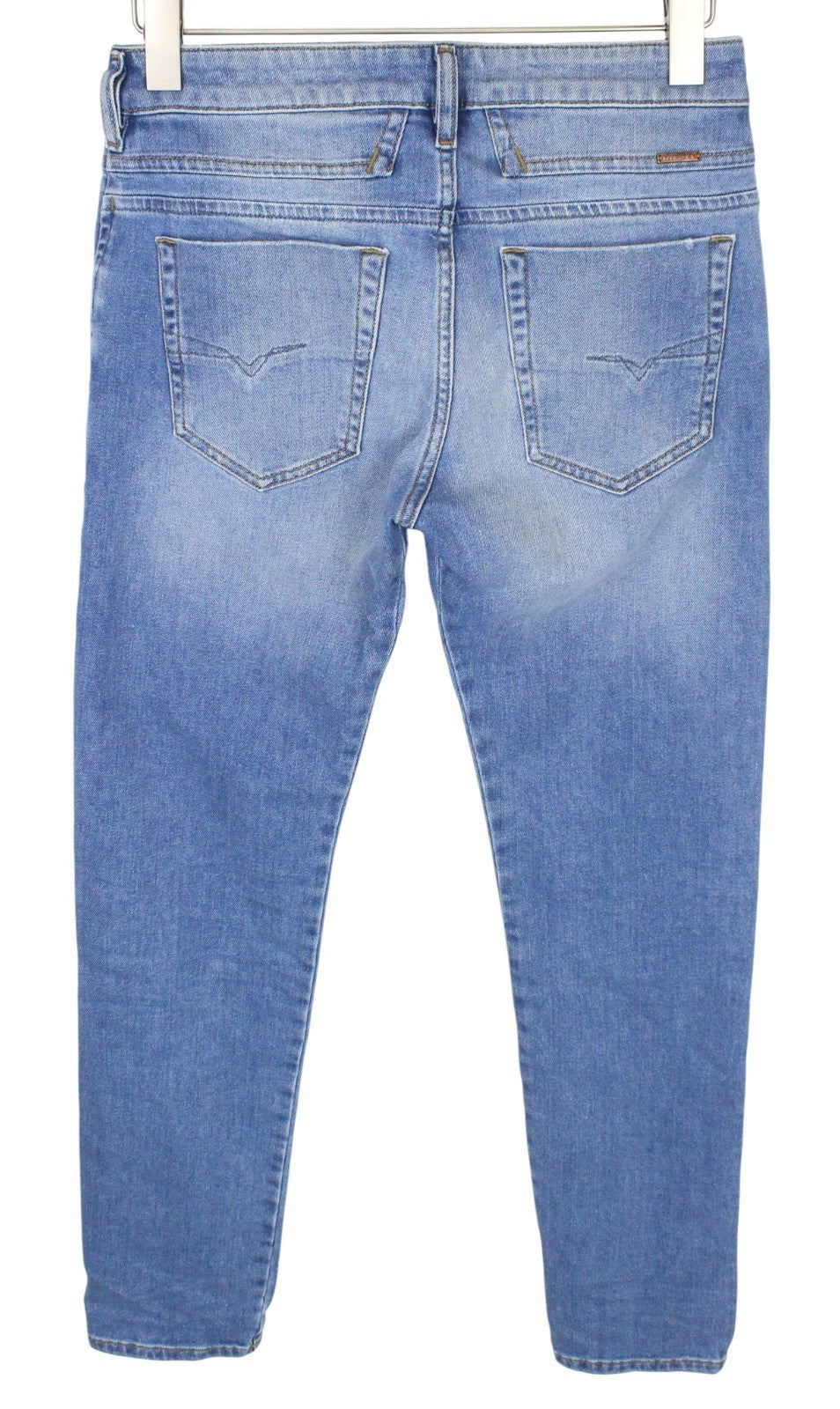 DIESEL D-Bazer 087AQ Men Jeans W28/L32 Faded Blue Stretch Tapered Fit Buttoned