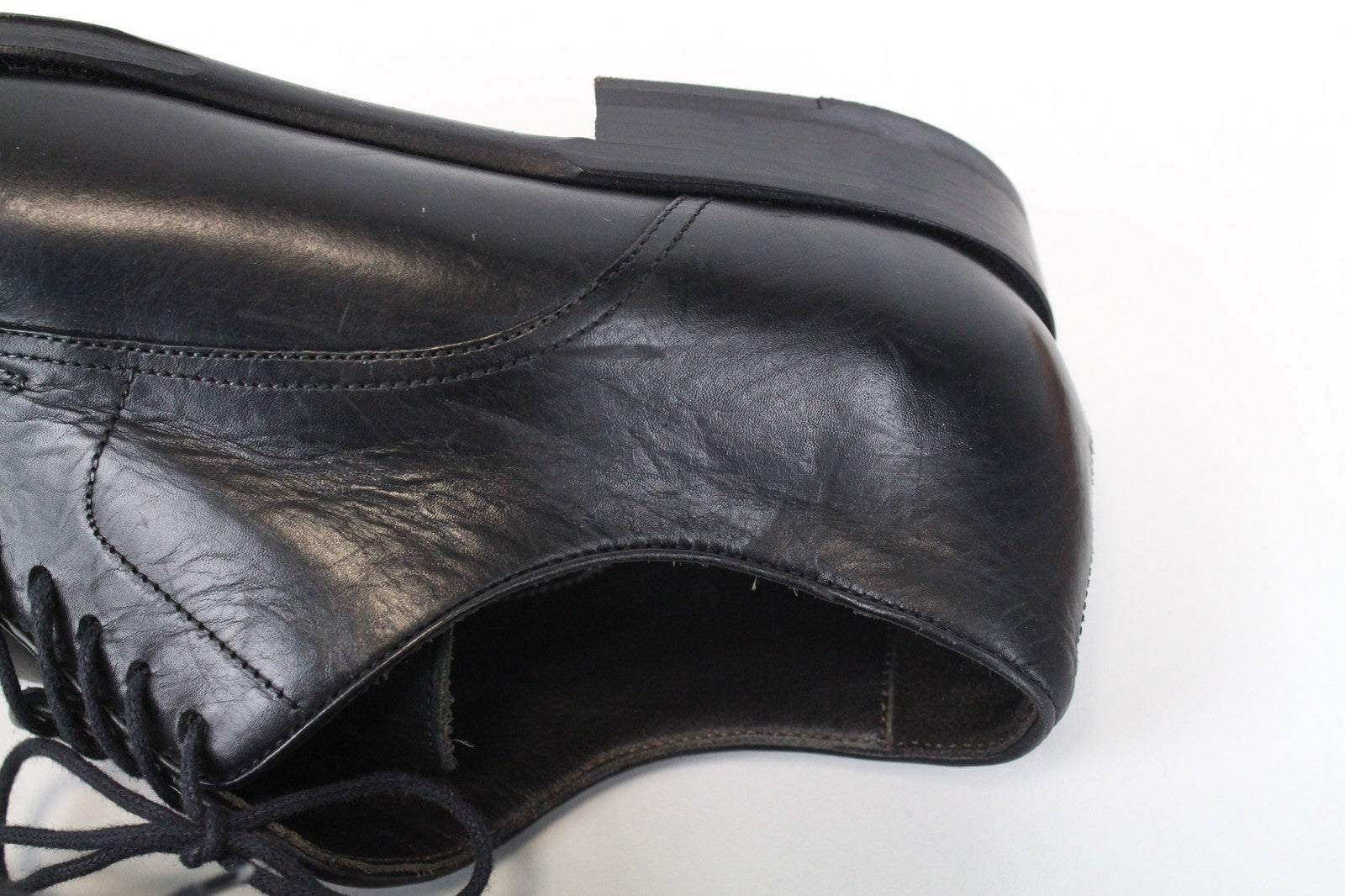 SUITSUPPLY Men Formal Shoes EU39 Blake-Stitched Derby Black Calf Leather Lace-Up
