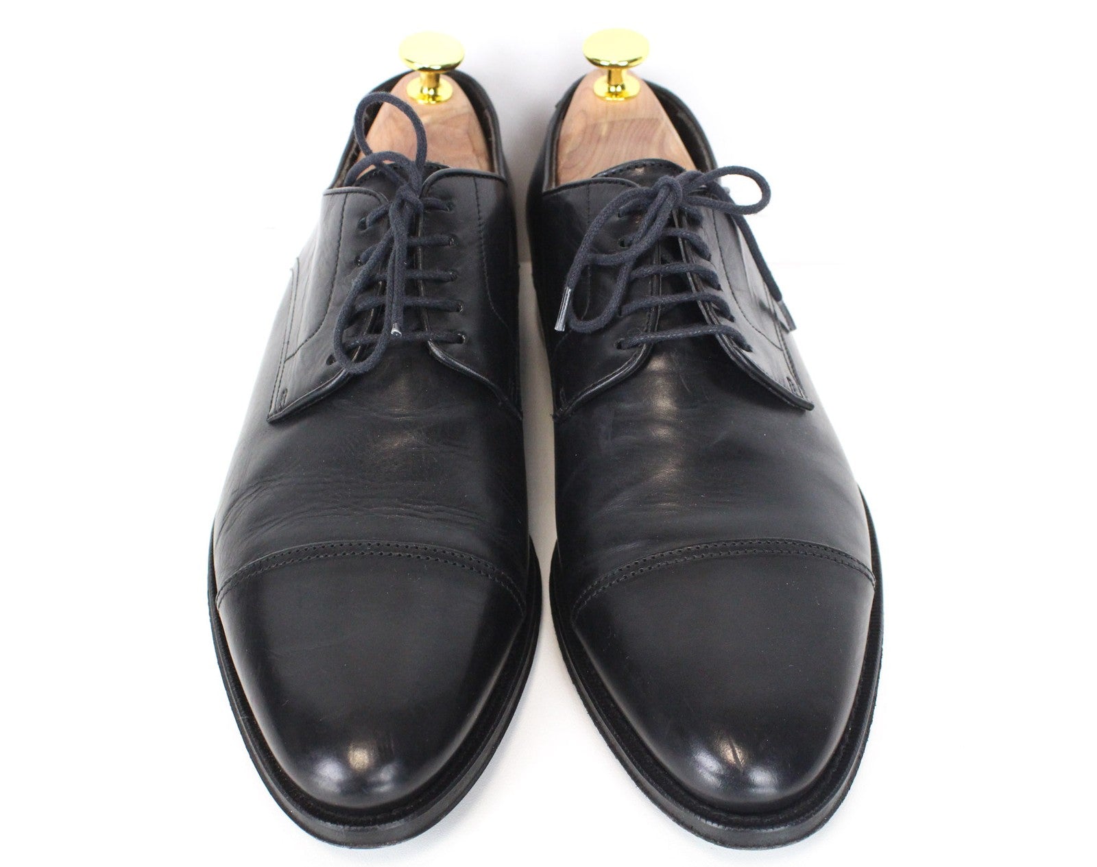 SUITSUPPLY Men Formal Shoes EU39 Blake-Stitched Derby Black Calf Leather Lace-Up
