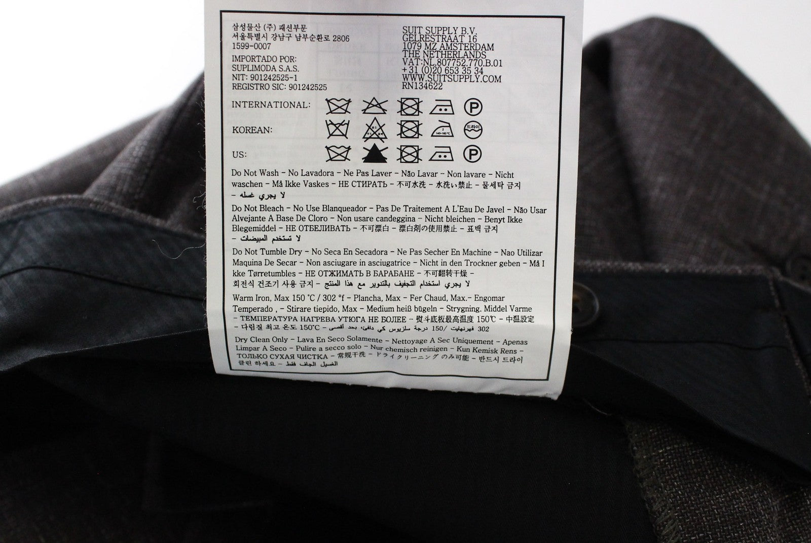 SUITSUPPLY La Spalla Men Suit UK30R Classic Lined Wool Silk Linen Brown 2 Piece