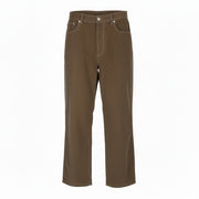 LE PERE Wide Leg Men Trousers W36 Tan Cord Button Fly FW25/26