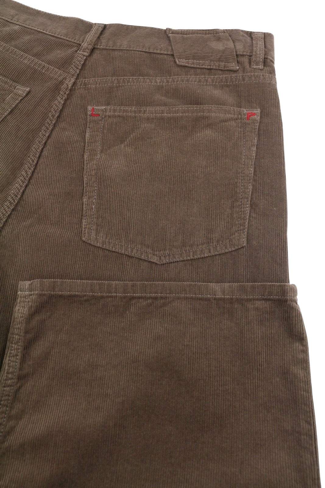 LE PERE Wide Leg Men Trousers W36 Tan Cord Button Fly FW25/26