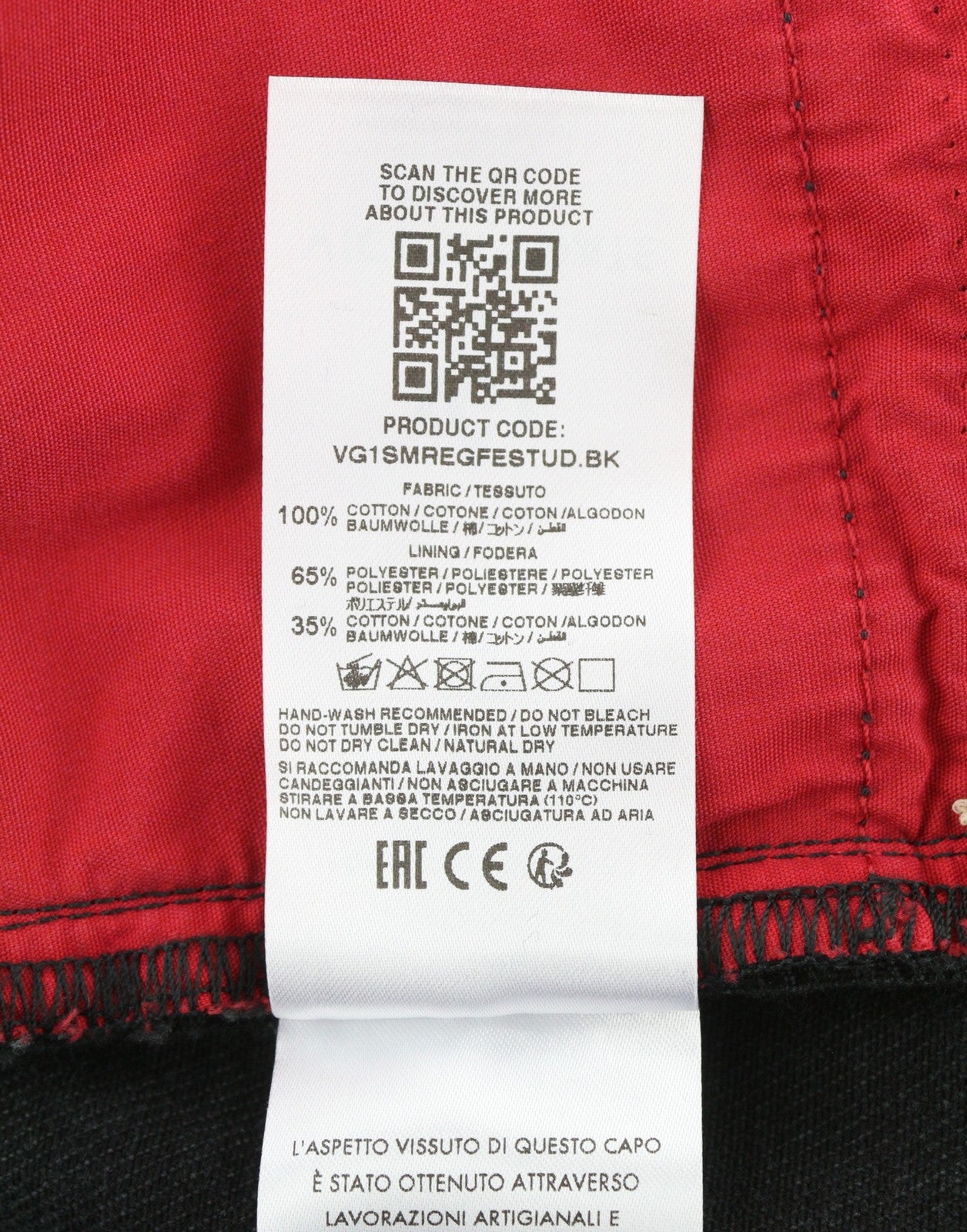 VICTORY GATE Men Jeans Denim Regular Fit Black Collection Studs W30 Worn RRP650