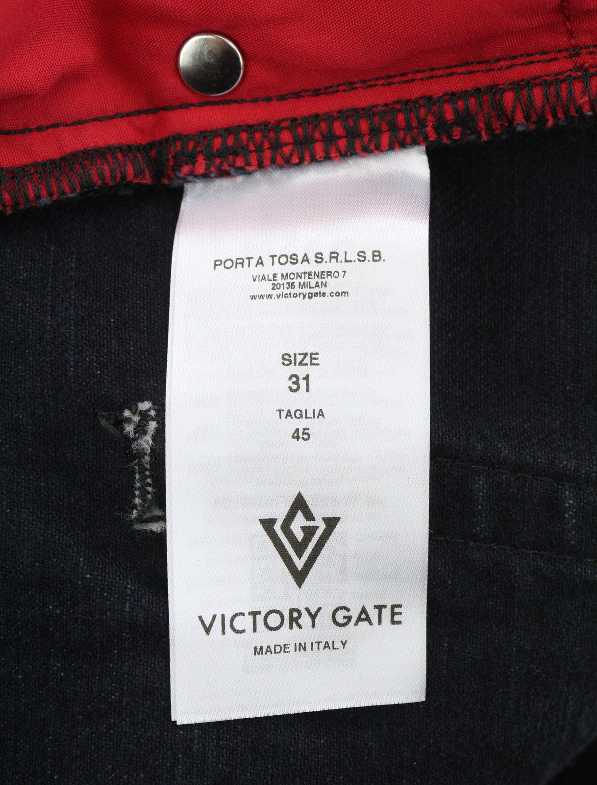 VICTORY GATE Men Jeans Slim Fit Black Collection Spalmato W31 Coated RRP790