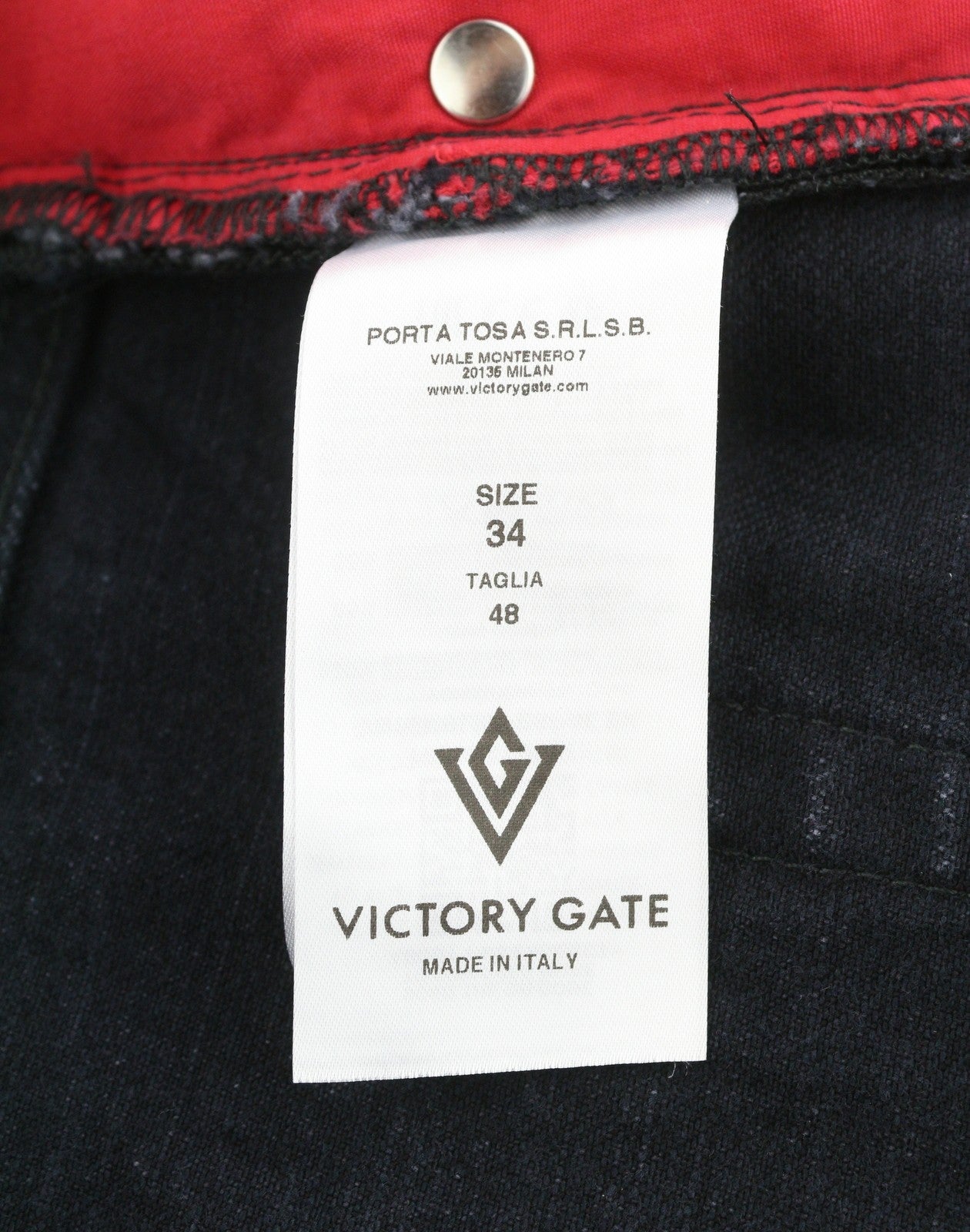 VICTORY GATE Men Jeans Slim Fit Black Collection Spalmato W34 Waxed RRP790