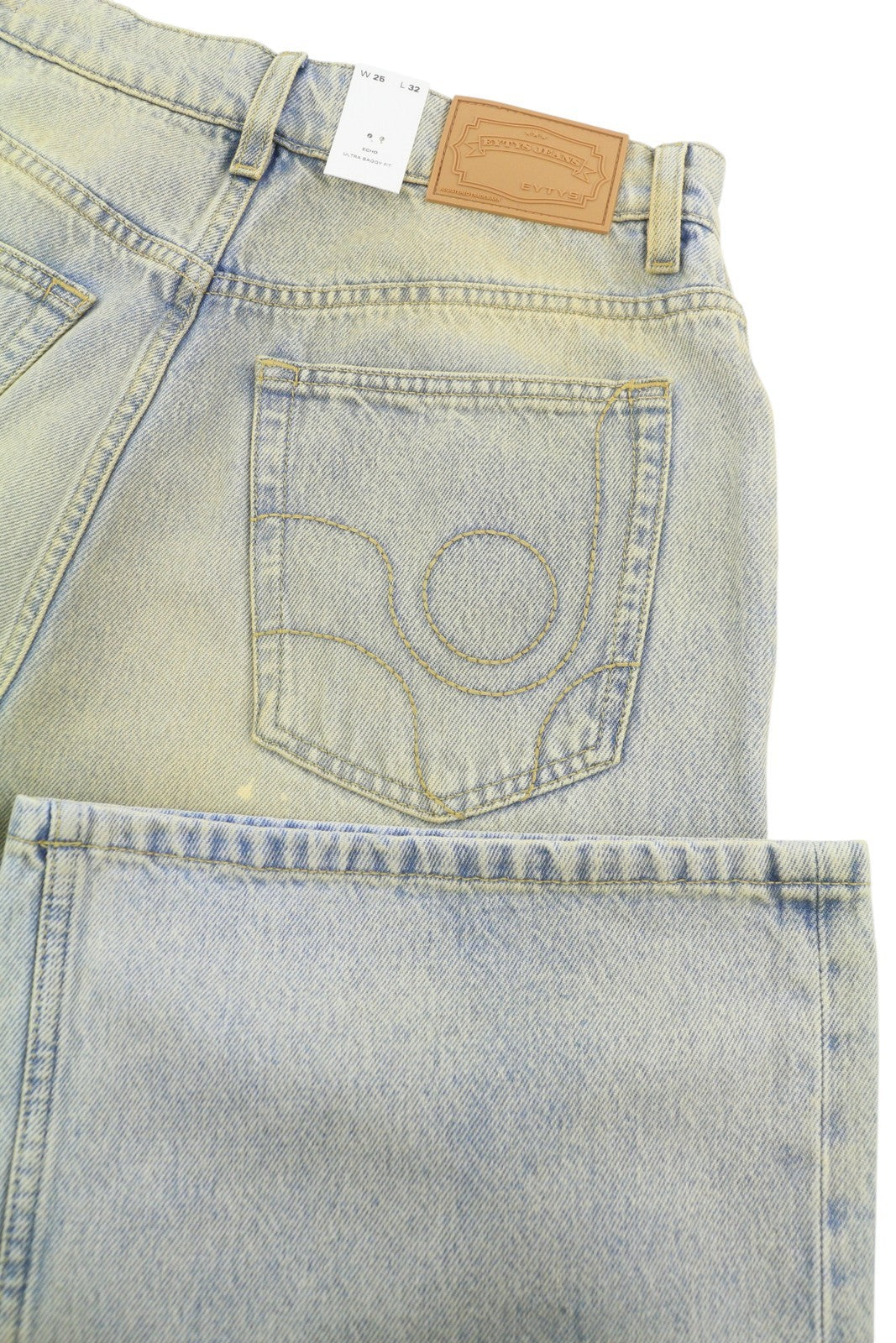 EYTYS Echo Bronze Ultra Baggy Women Jeans W25/L32 Blue Fade Aged RRP370