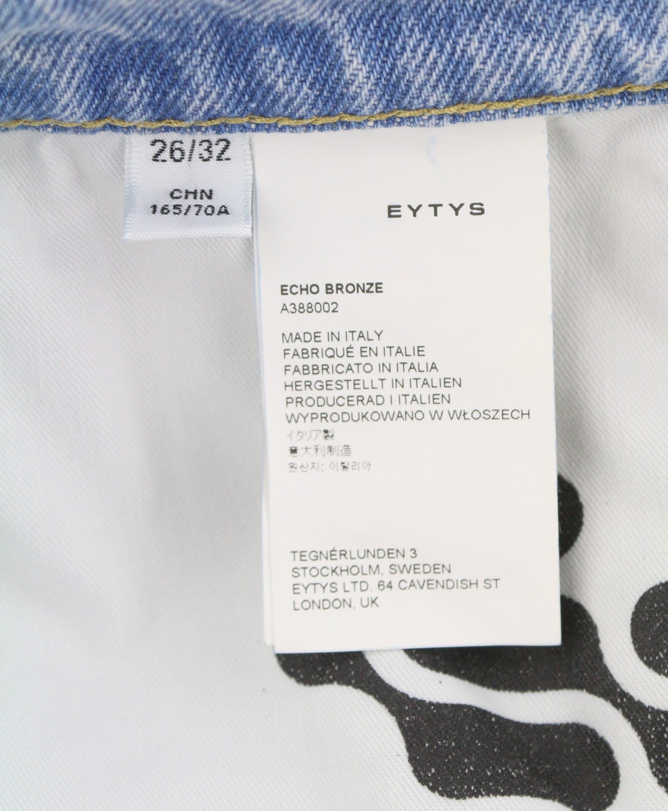 EYTYS Echo Bronze Ultra Baggy Women Jeans W26/L32 Blue Used Aged RRP370