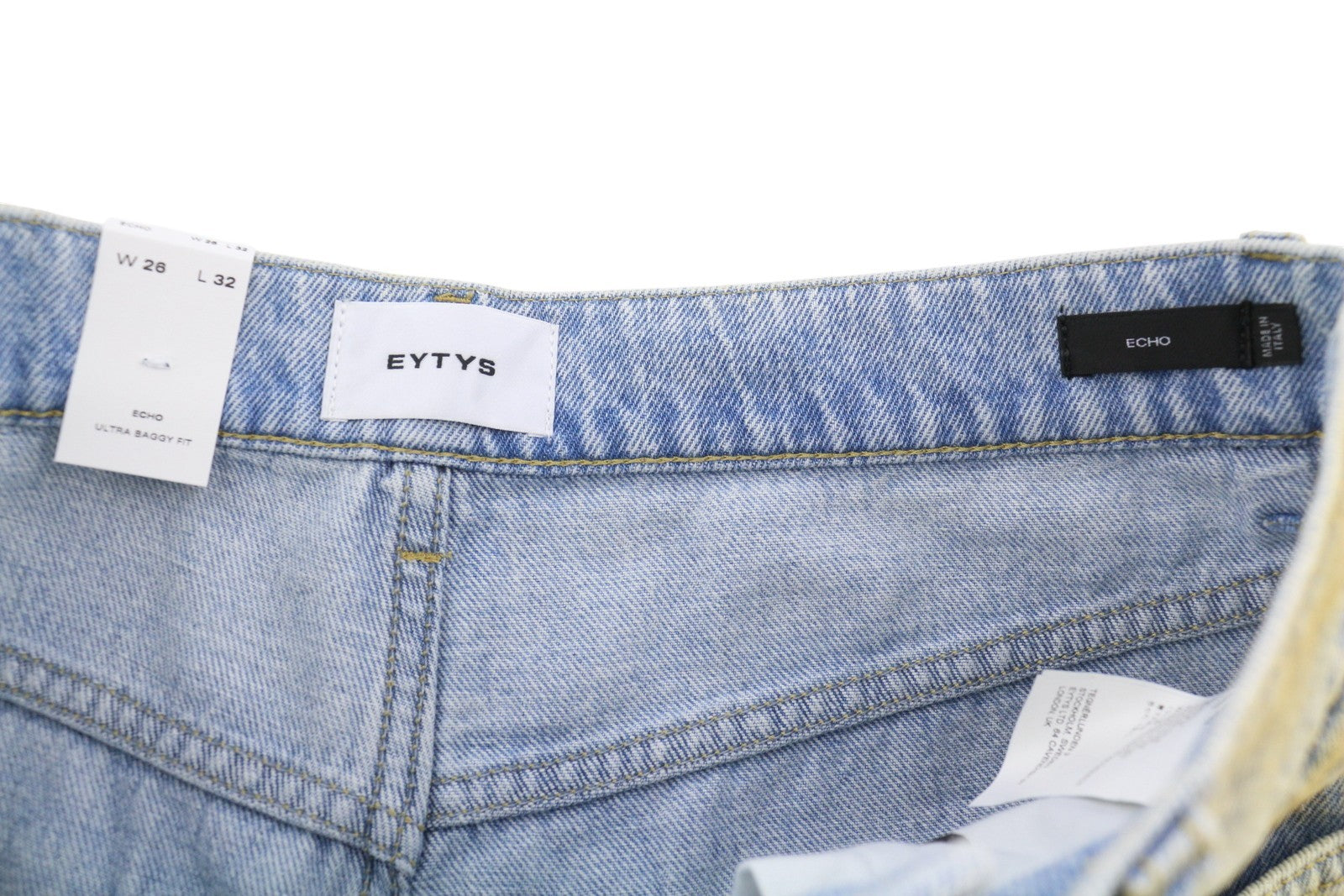 EYTYS Echo Bronze Ultra Baggy Women Jeans W26/L32 Blue Used Aged RRP370