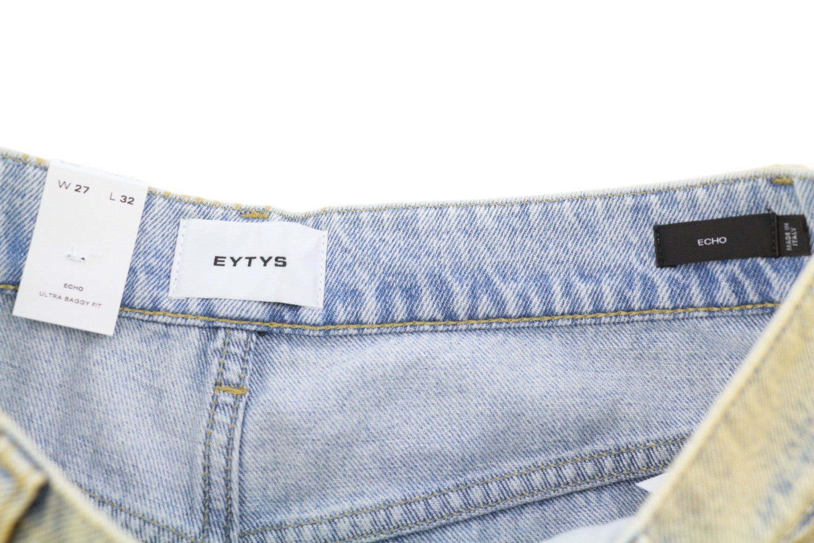 EYTYS Echo Bronze Ultra Baggy Women Jeans W27/L32 Blue Vintage Aged RRP370