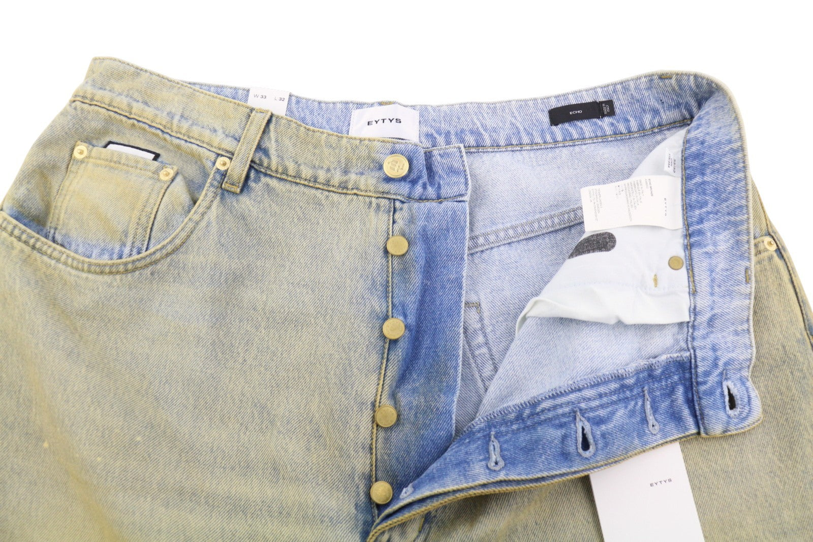 EYTYS Echo Bronze Ultra Baggy Women Jeans W33/L32 Aged Men Unisex RRP370
