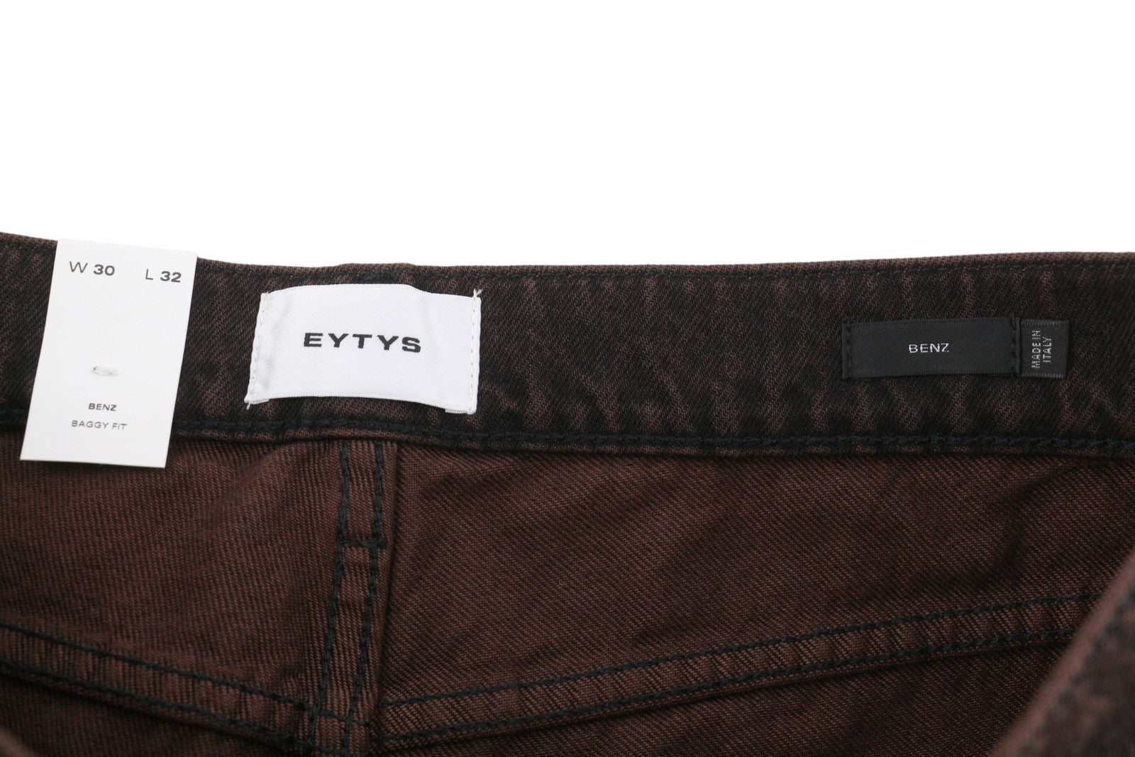 EYTYS Benz Sepia Baggy Fit Women Jeans W30/L32 Brown Washed Unisex RRP370