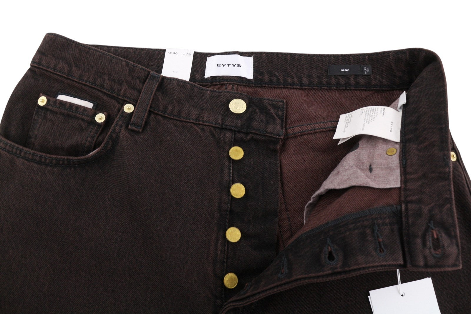 EYTYS Benz Sepia Baggy Fit Women Jeans W30/L32 Brown Washed Unisex RRP370
