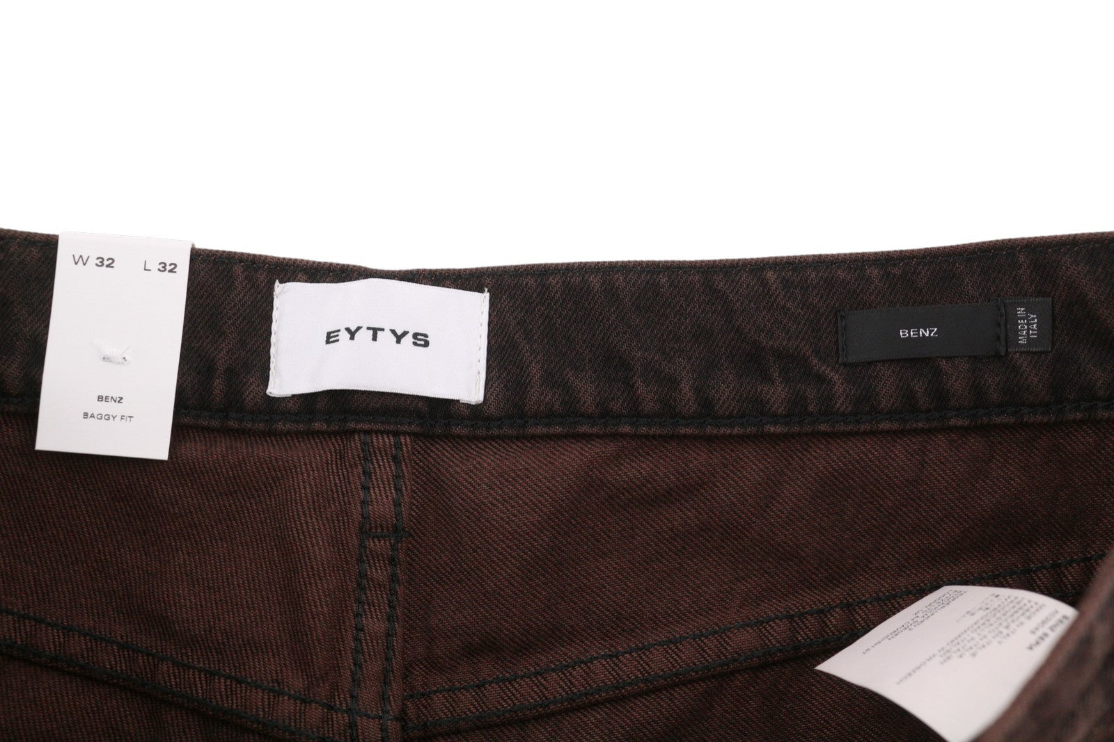EYTYS Benz Sepia Baggy Fit Women Jeans W32/L32 Brown Faded Unisex RRP370