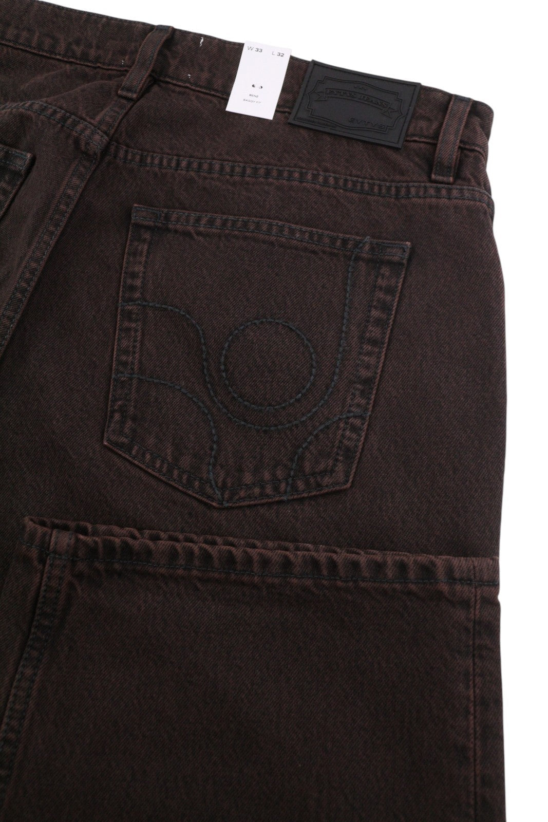 EYTYS Benz Sepia Baggy Fit Women Jeans W33/L32 Brown Worn Unisex RRP370