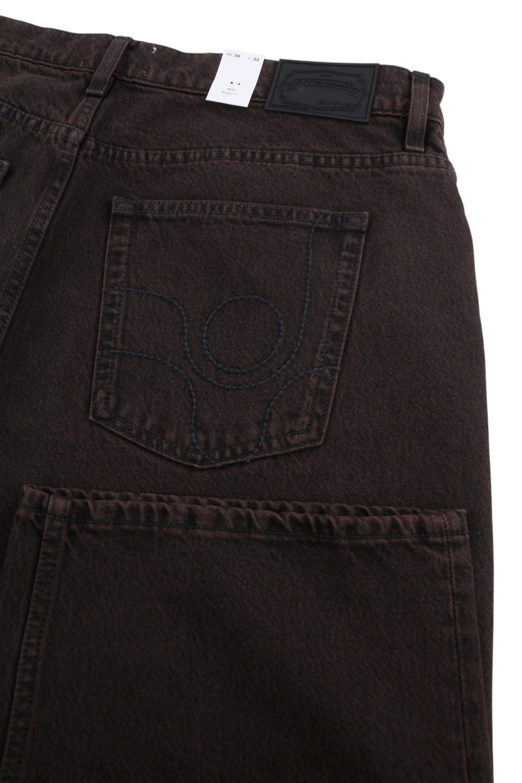 EYTYS Benz Sepia Baggy Fit Women Jeans W36/L32 Brown Aged Unisex RRP370