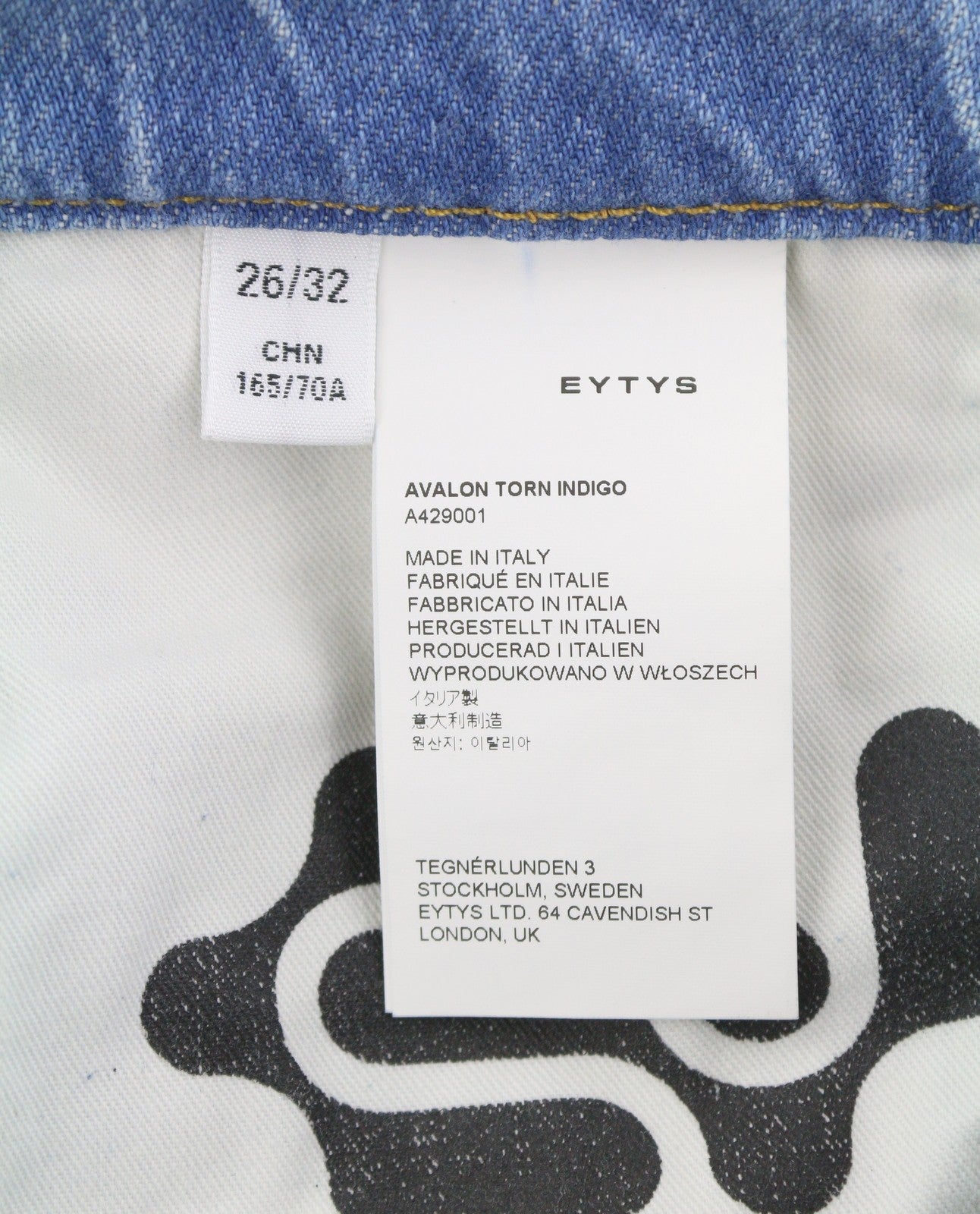 EYTYS Avalon Torn Indigo Cropped Bootcut Fit Women Jeans W26/L32 Indigo RRP370
