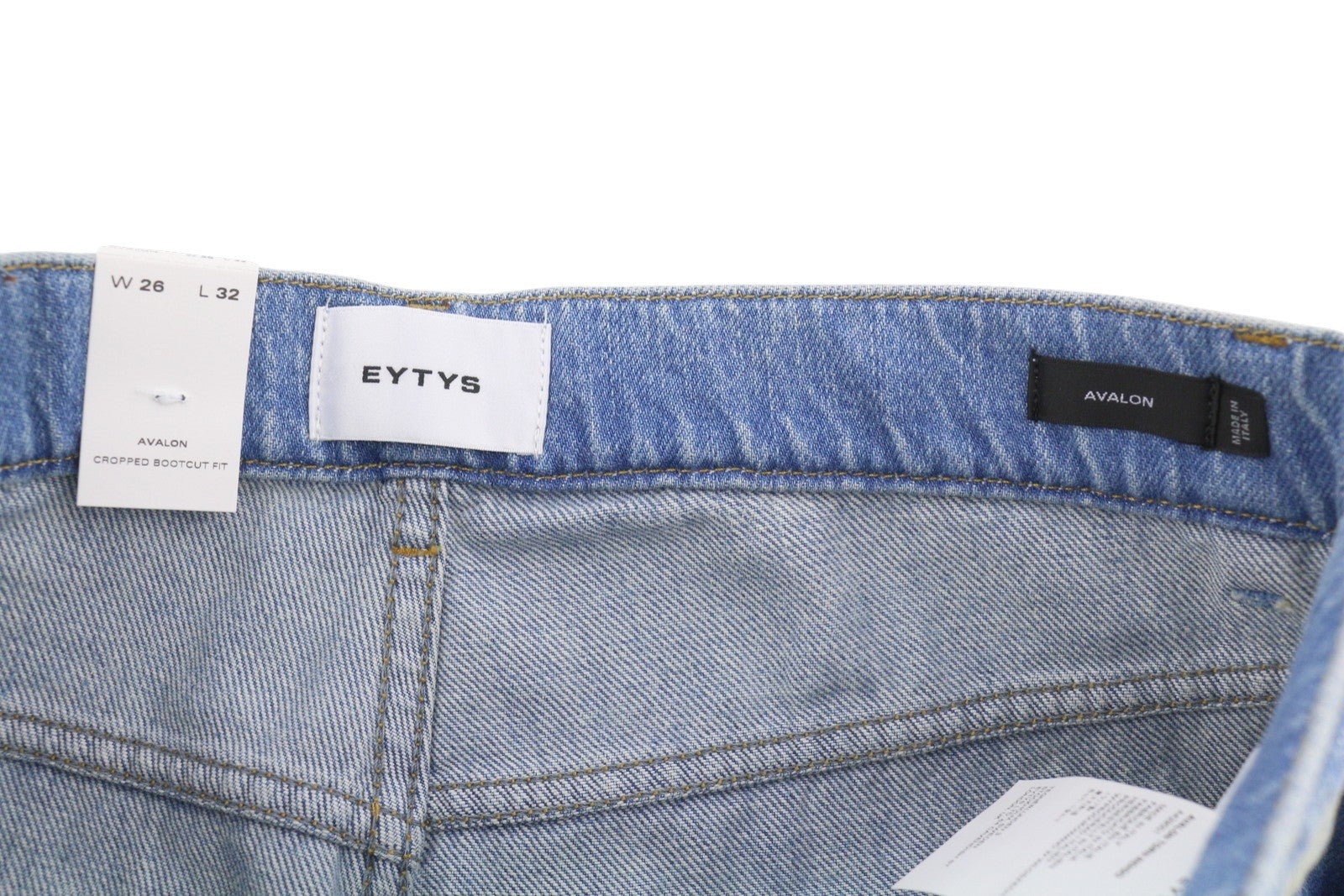 EYTYS Avalon Torn Indigo Cropped Bootcut Fit Women Jeans W26/L32 Indigo RRP370