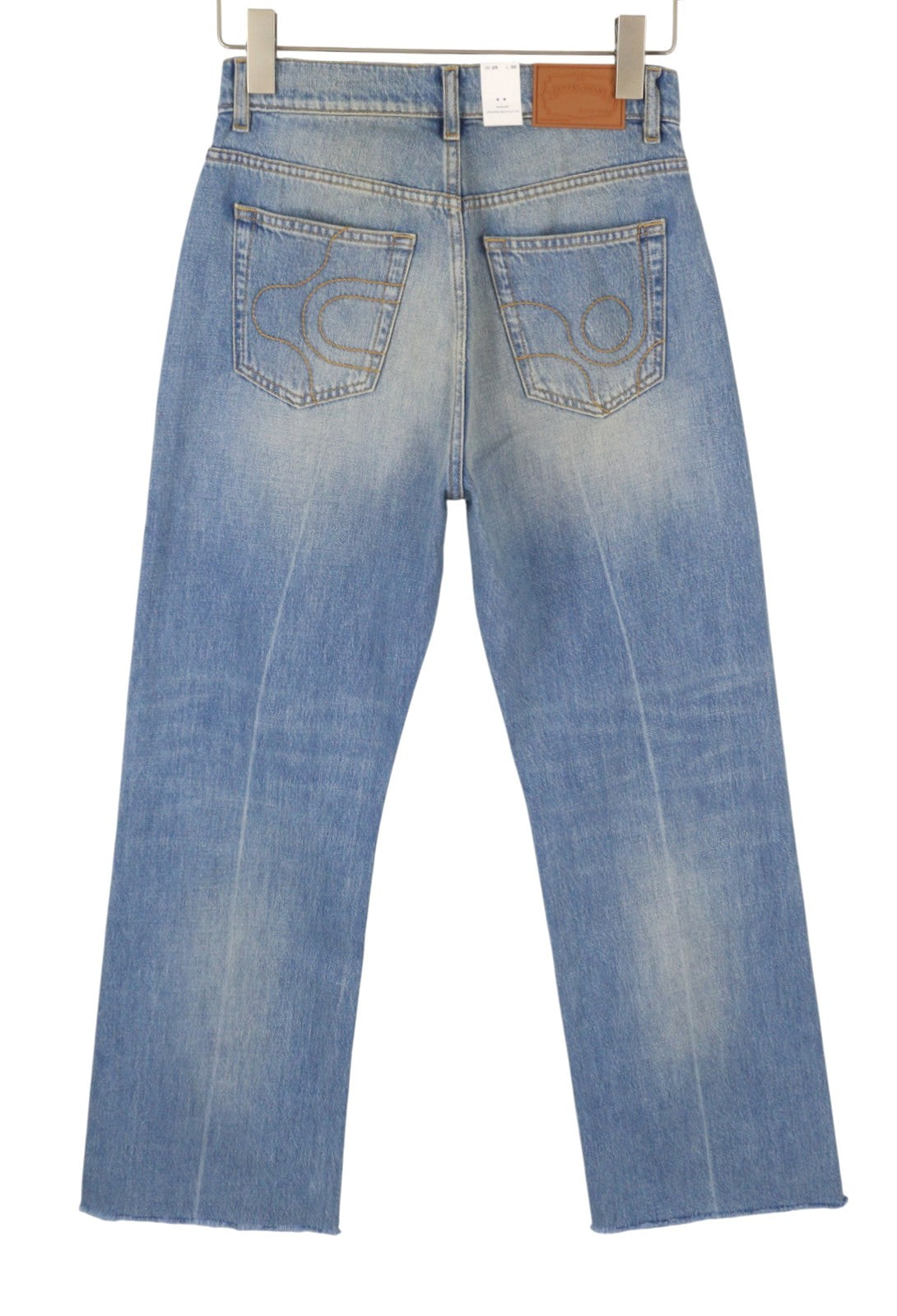EYTYS Avalon Torn Indigo Cropped Bootcut Women Jeans W29/L32 Men Fit RRP370