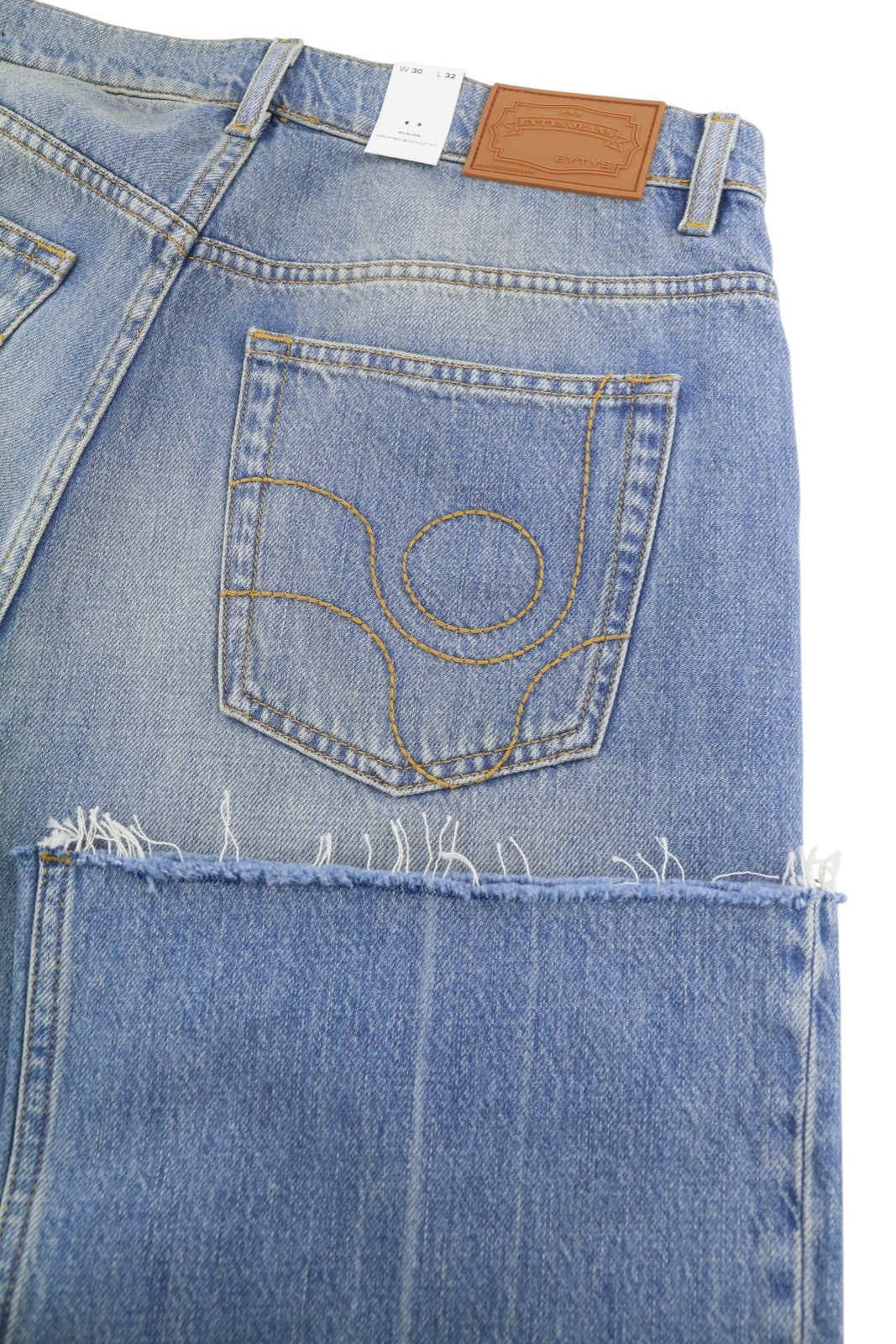EYTYS Avalon Torn Indigo Cropped Bootcut Women Jeans W30/L32 Unisex RRP370