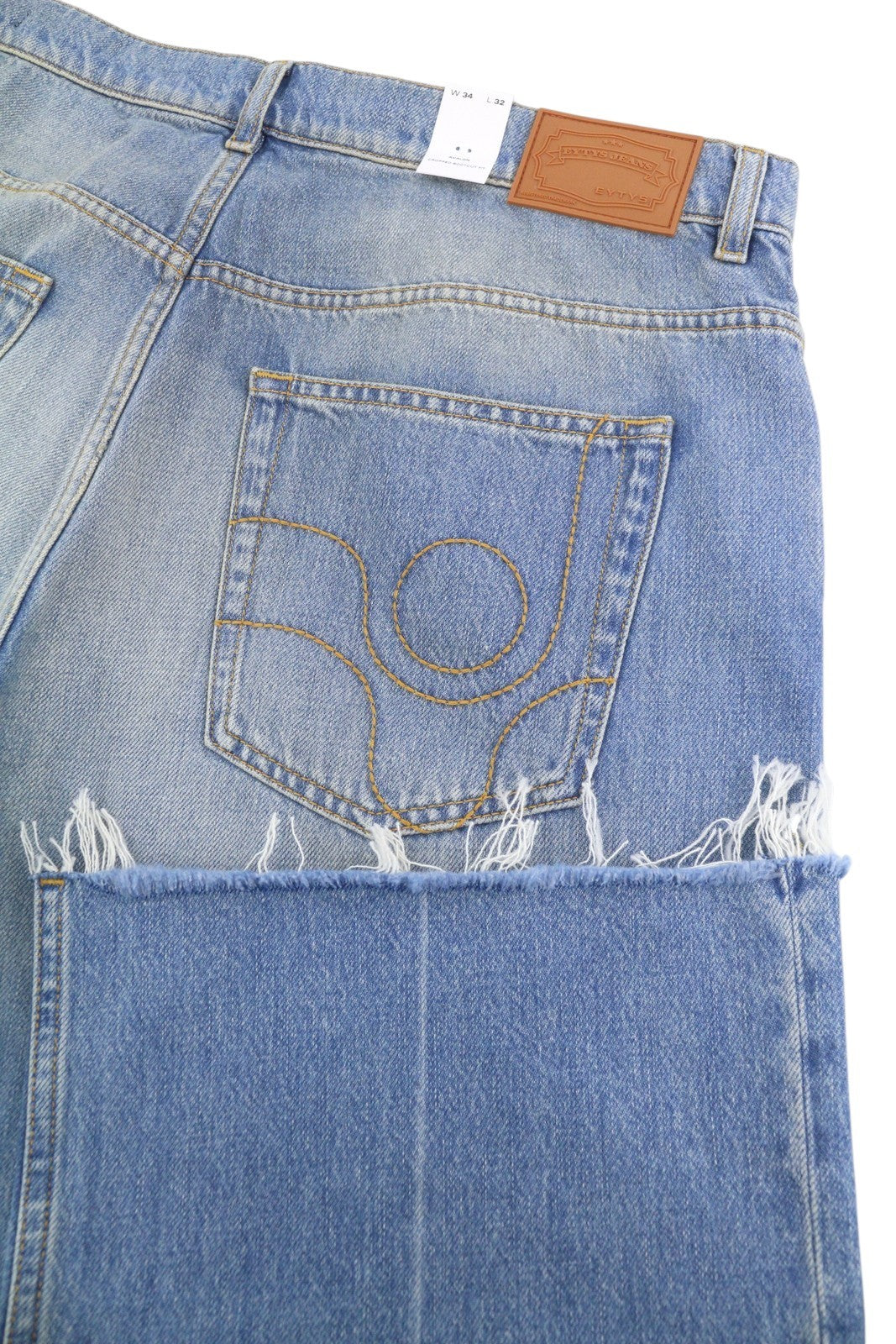 EYTYS Avalon Torn Indigo Cropped Bootcut Women Jeans W34/L32 Unisex RRP370
