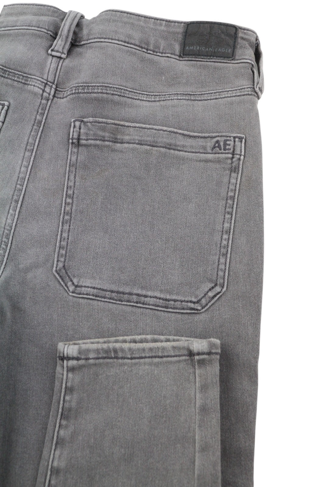 AMERICAN EAGLE OUTFITTERS Super Hi-Rise Jegging Women Jeans W27 Grey Smoke