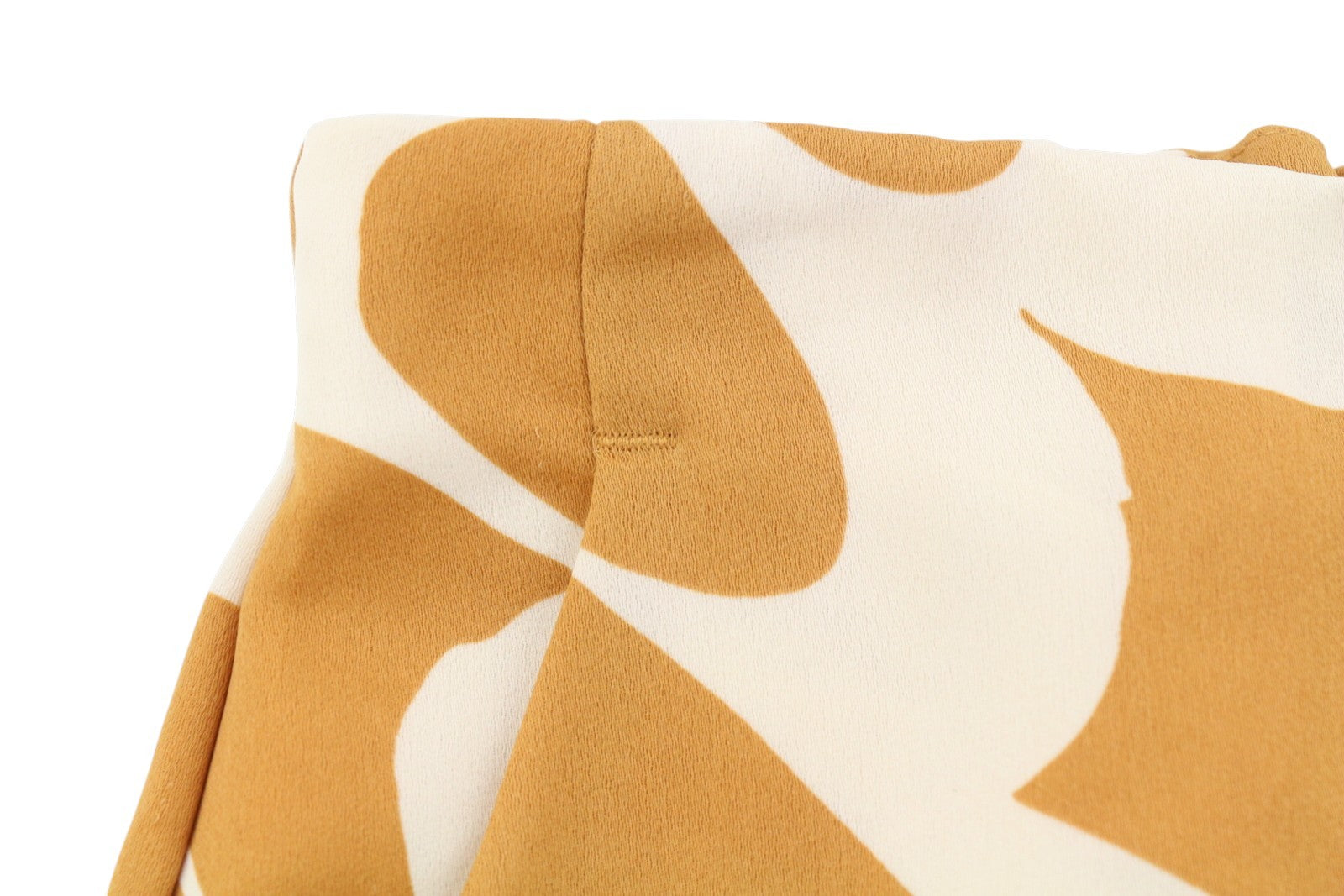 MAX MARA Women Trousers EU36 Mustard Print Zip Fly Tapered Elastic Waist