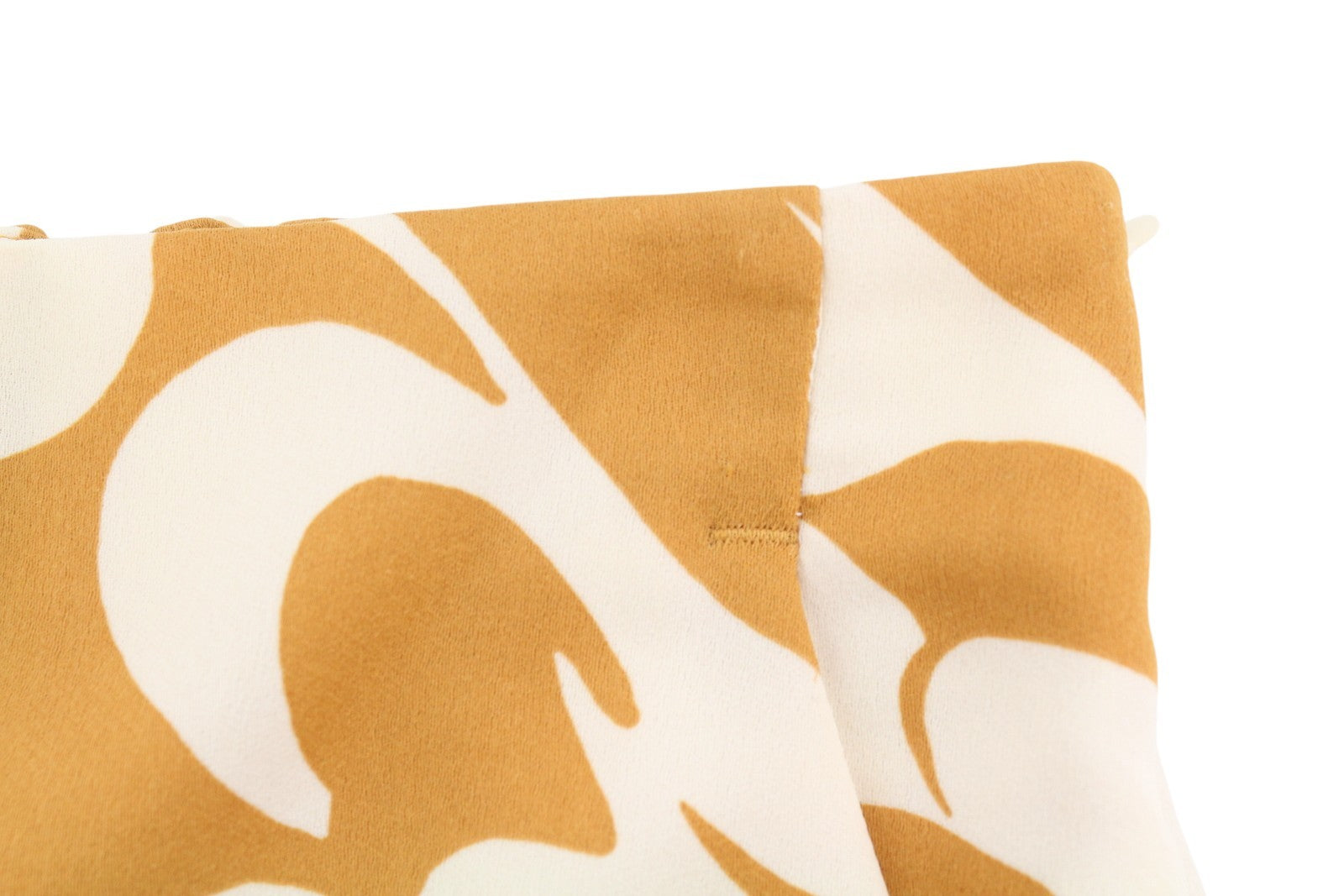 MAX MARA Women Trousers EU36 Mustard Print Zip Fly Tapered Elastic Waist
