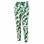 MAX MARA Women Trousers EU34 Green Print Zip Fly Tapered Elastic Waist