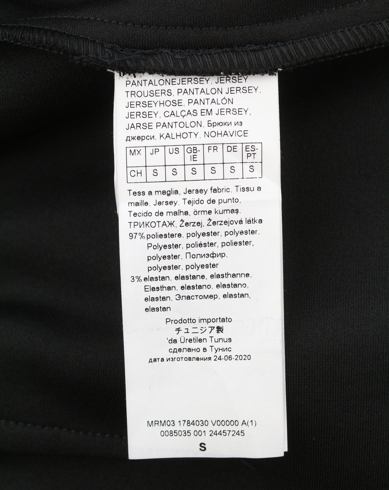 MARINA RINALDI Women Trousers S Black Pinstripe Elastic Waist Slim Fit