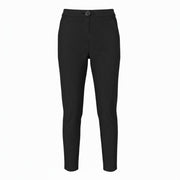MARINA RINALDI Women Trousers L Black Stripe Elastic Waist Slim Fit