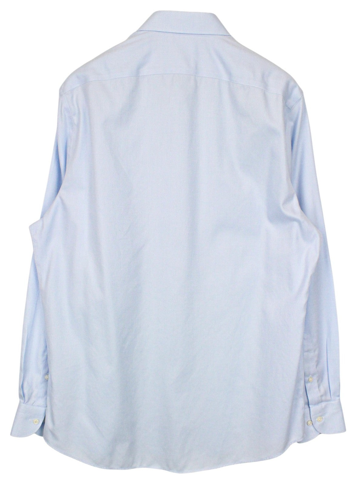 SUITSUPPLY Traveller Men Shirt 43/17 Slim Blue Pure Cotton Button-Up Formal