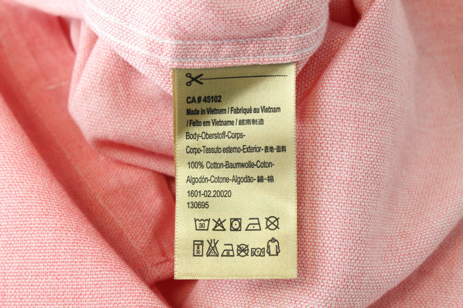 SCOTCH & SODA Ams Couture Men Shirt XL Salmon Pink Pure Cotton Button-Up