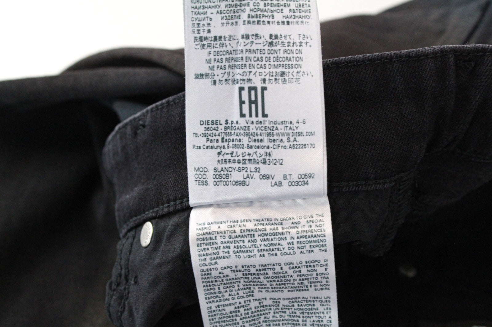 DIESEL Slandy-SP2 069IV Women Jeans W25/L32 Super Slim Skinny Grey Coloured