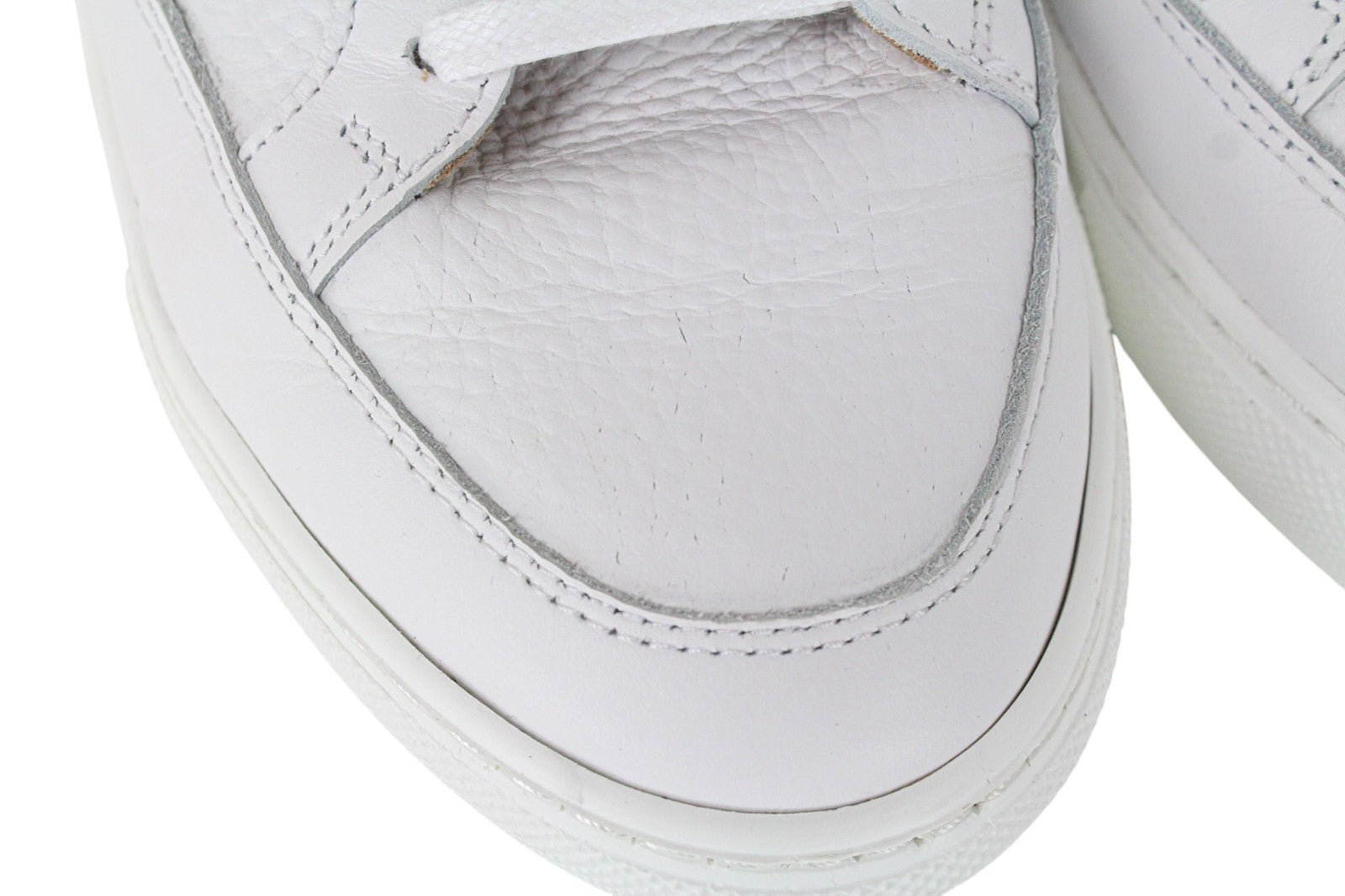 SUITSUPPLY Men Trainers EU40 Boys White Grained Leather Unisex Casual Sneakers