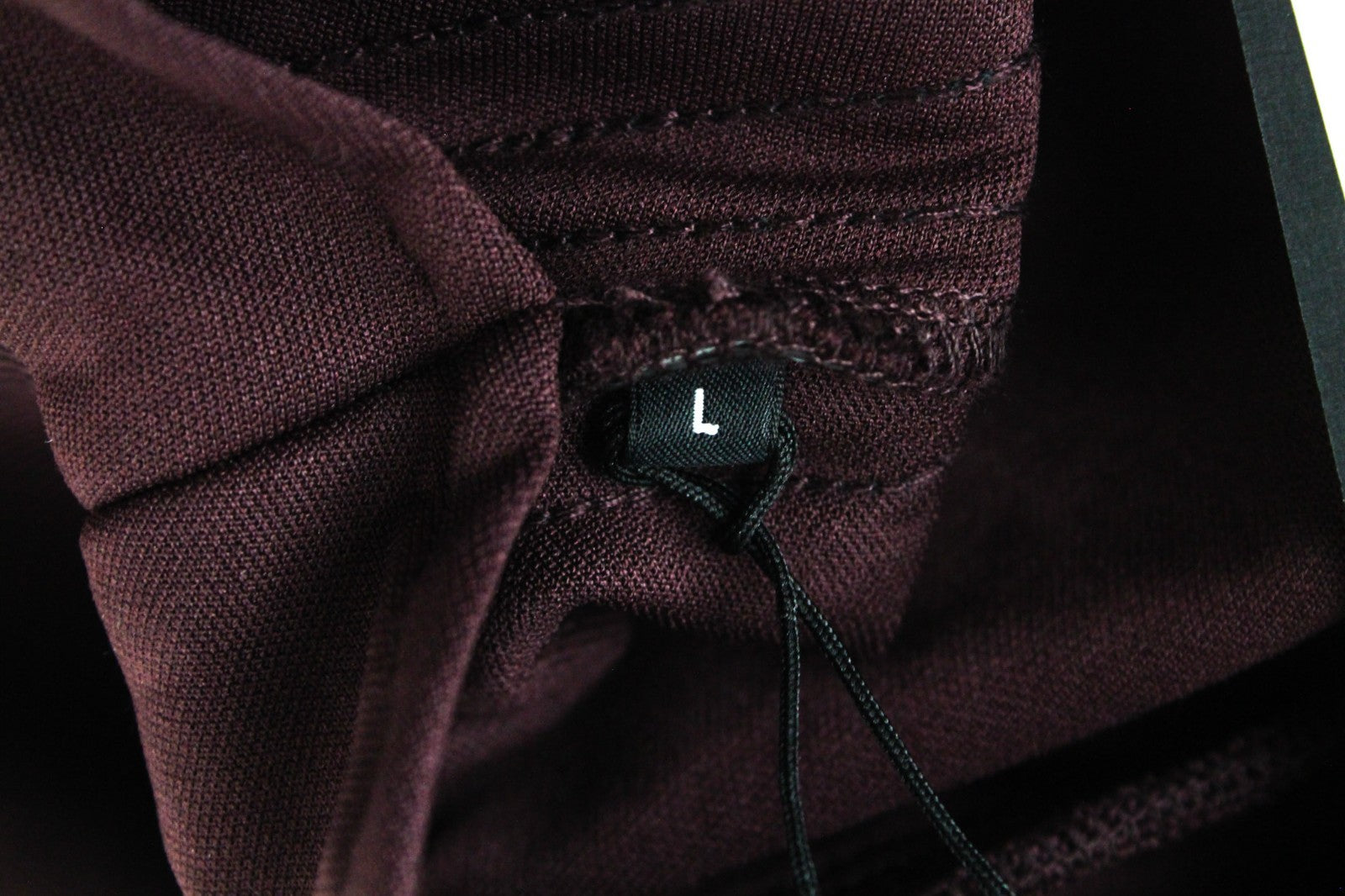 REPLAY Men Sweatshirt L Burgundy Ribbed High Neck Jersey Track Zip Up Classic