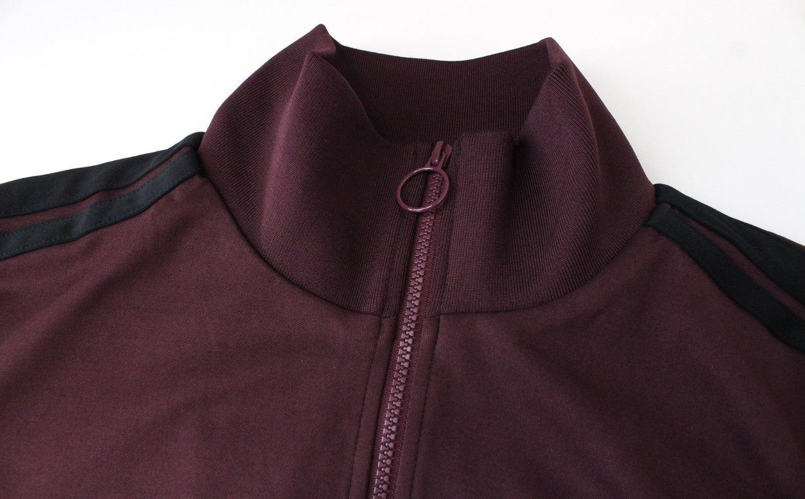 REPLAY Men Sweatshirt 2XL Sport Burgundy High Neck Jersey Track Zip Up Ribbed