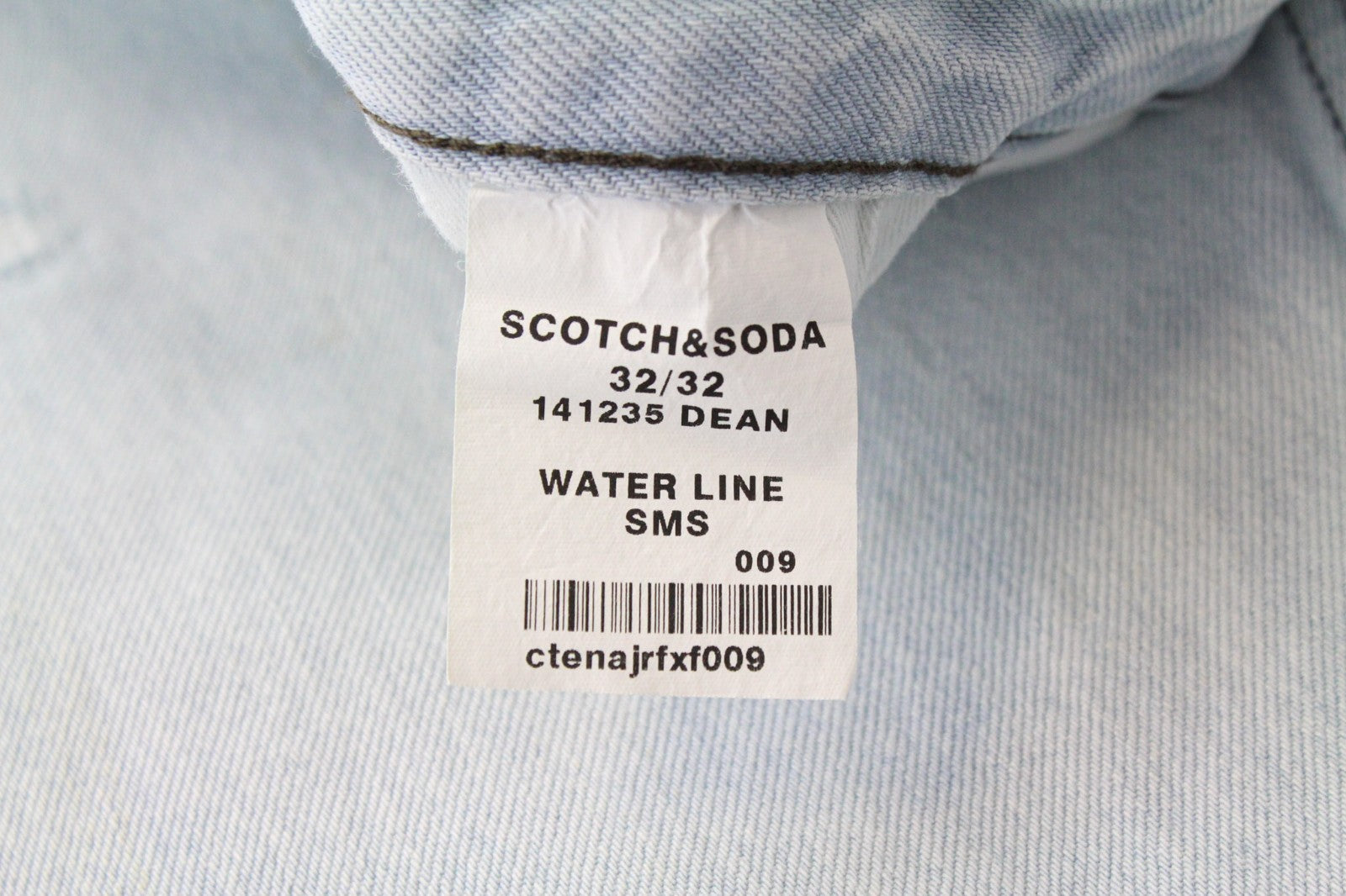 SCOTCH & SODA Dean Men Jeans W32/L32 Distress Patch Blue Stretch Loose Tapered