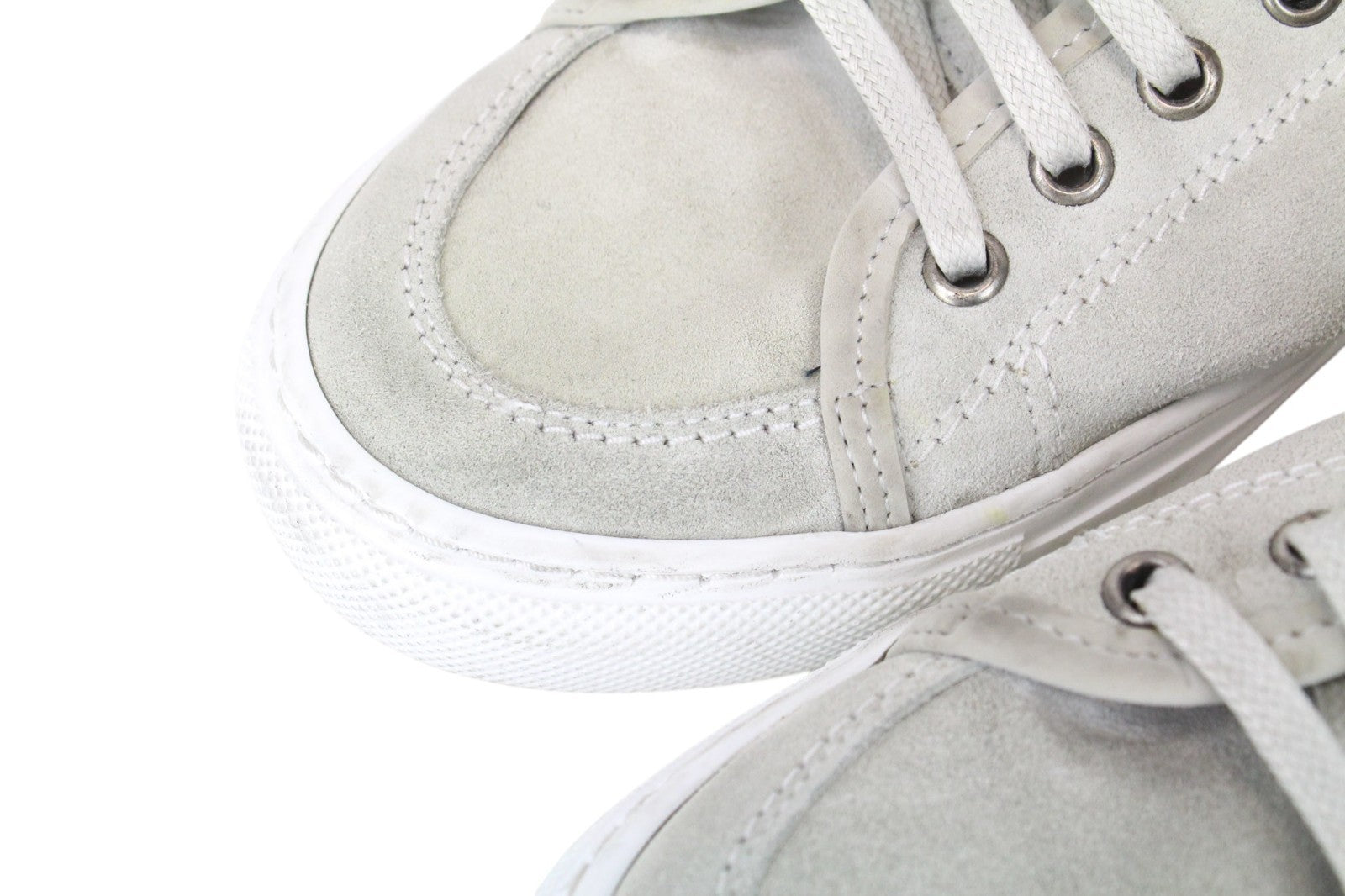 SUITSUPPLY Men Sneakers EU40 Beige Leather Low-Shaft Suede Calfskin Classic