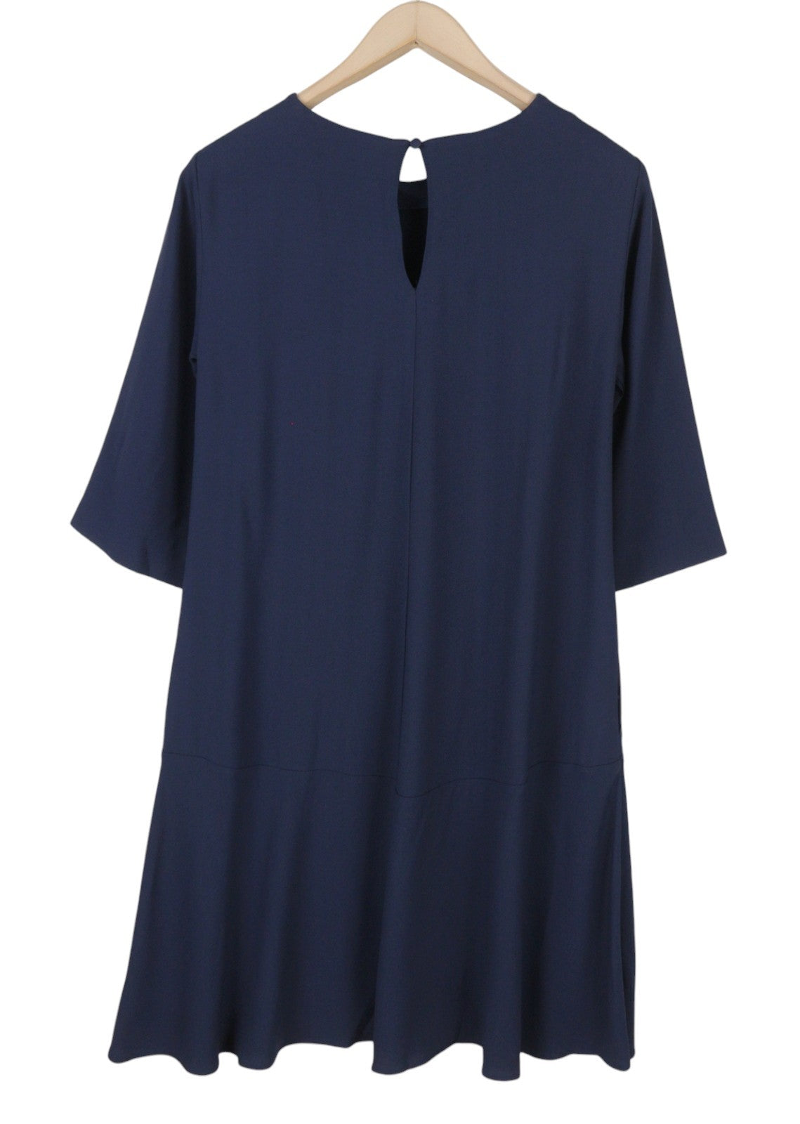 MAX MARA Weekend Women Dress EU36 Navy Crew 3/4 Sleeve Knee-Length