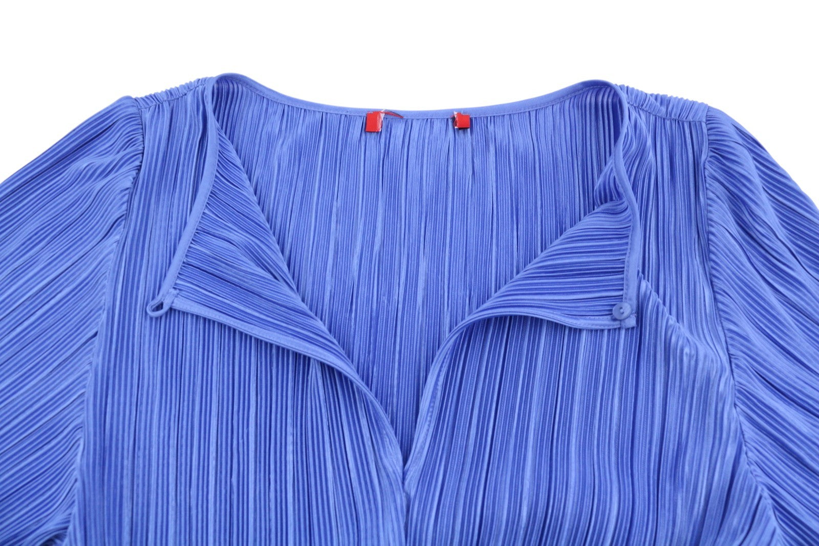 MAX&CO. Women Dress XS Blue Jacquard Belted Mini Short Sleeve