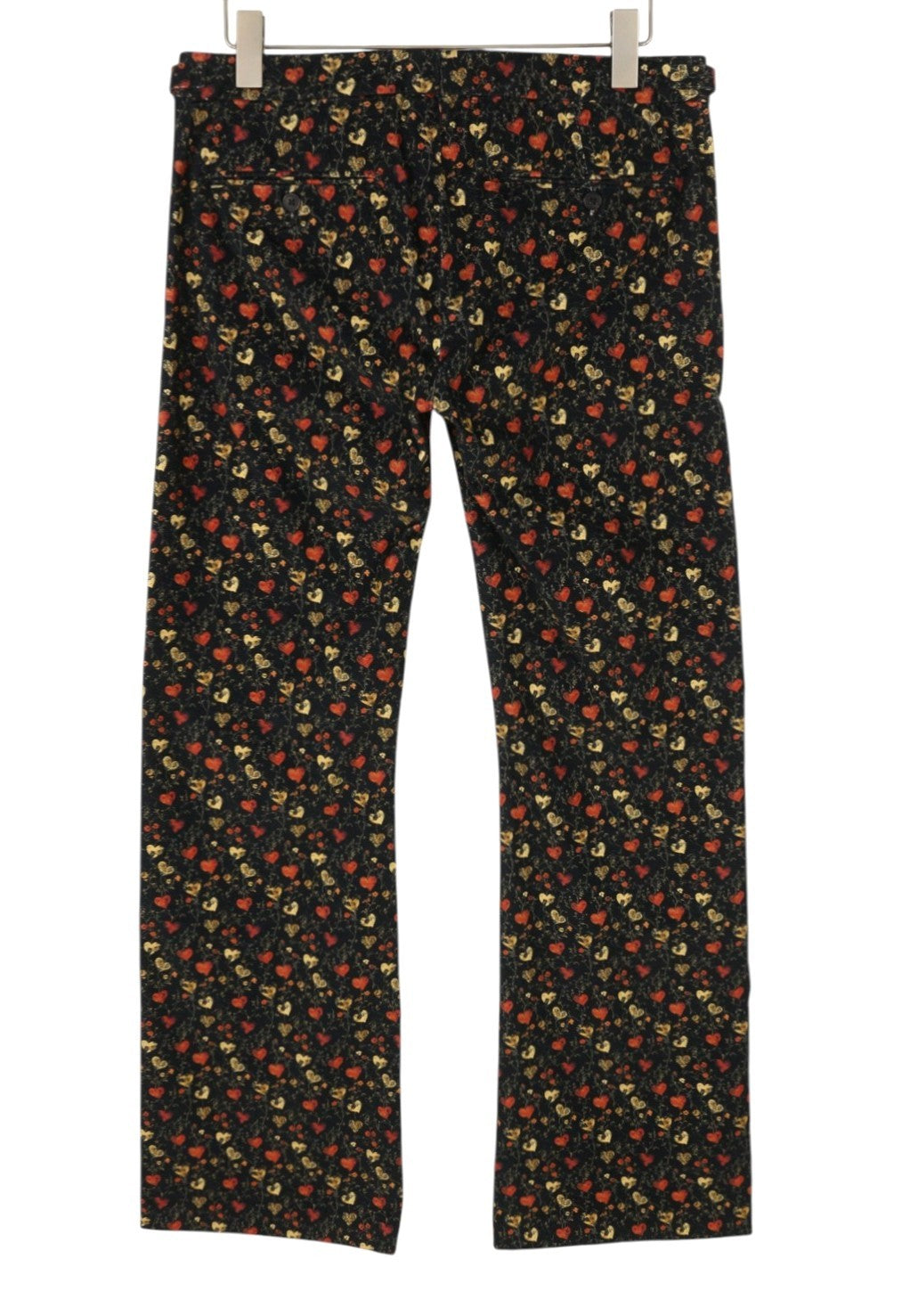 R13 Boy Flare Tuxedo Women Trousers Pants 29 Black Hearts Soft PS26 Multi